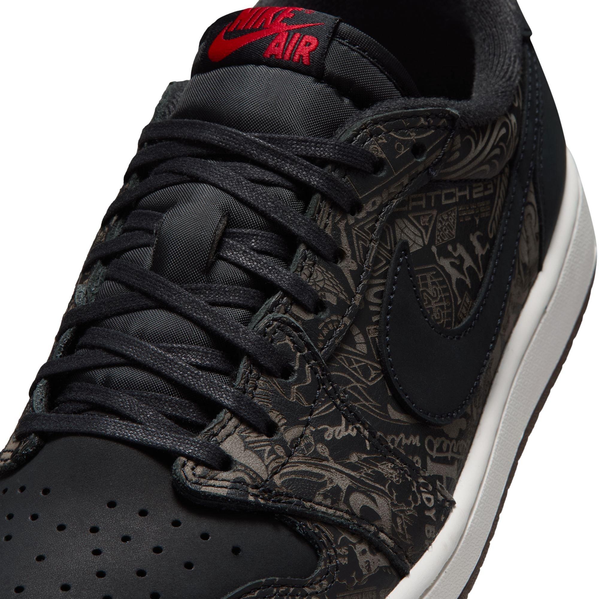 Jordan 1 Low OG "Laser" Men's Shoe - BLACK/VARSITY RED/SUMMIT WHITE