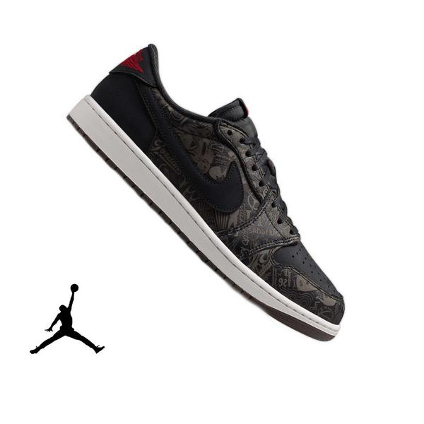 Jordan 1 Low OG "Laser" Men's Shoe - BLACK/VARSITY RED/SUMMIT WHITE