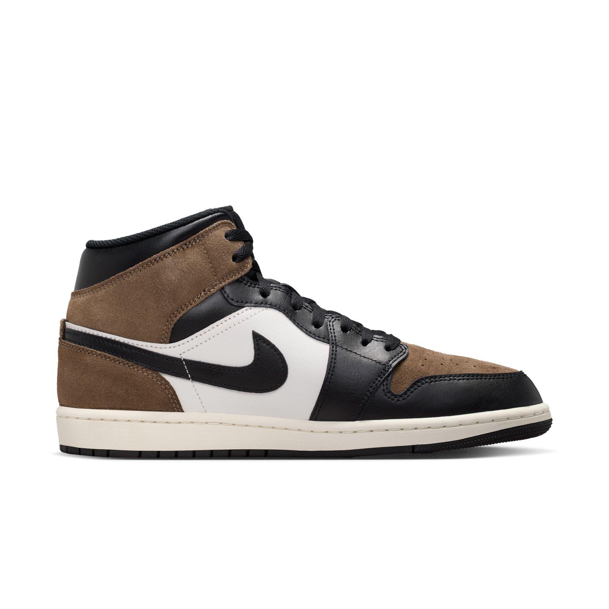 Jordan 1 Mid "Black/Phantom/Palomino/University Red" Men's Shoe - BLACK/BROWN Thumbnail View 2