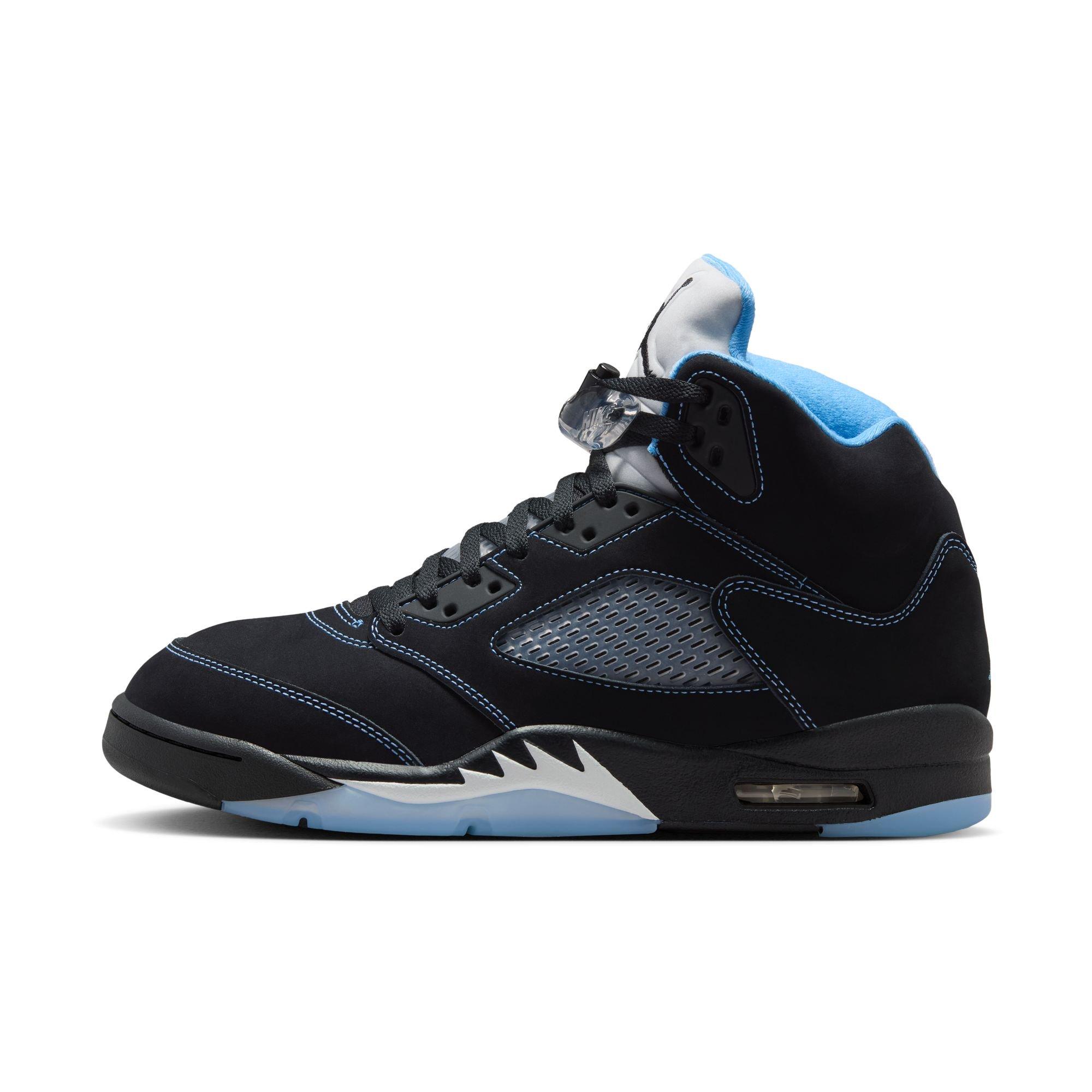Jordan 5 Retro "Black Carolina" Men's Shoe - BLACK/UNIVERSITY BLUE/WHITE Thumbnail View 7