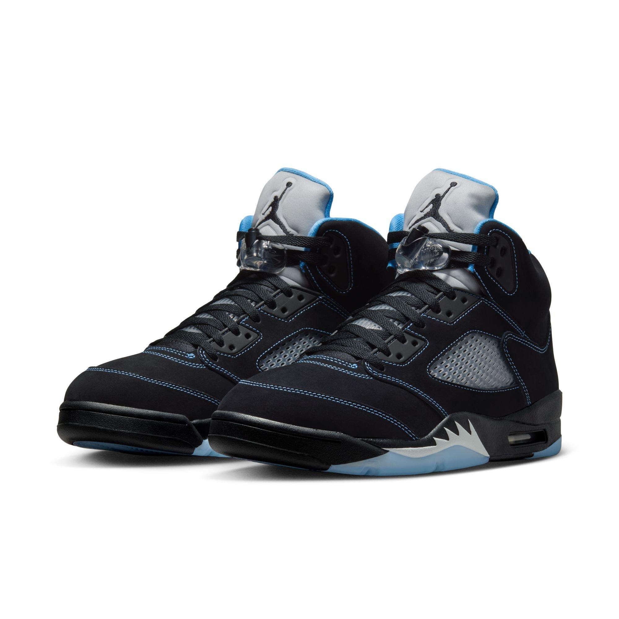 Jordan 5 Retro "Black Carolina" Men's Shoe - BLACK/UNIVERSITY BLUE/WHITE Thumbnail View 4