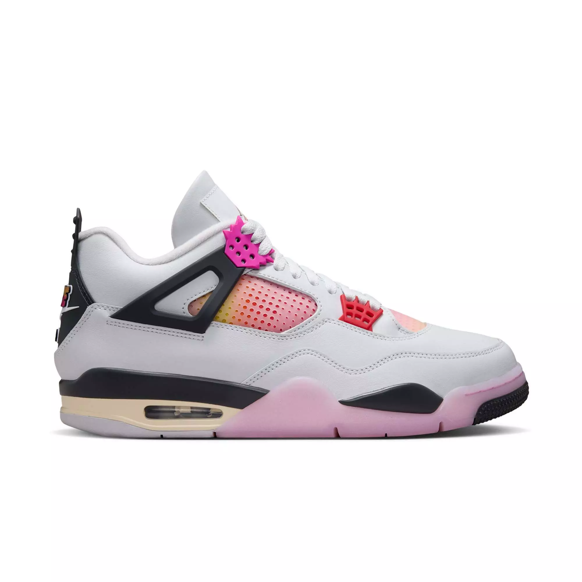 Jordan 4 Retro "Comic" Men's Shoe - OFF WHITE/FIRE PINK/ANTHRACITE