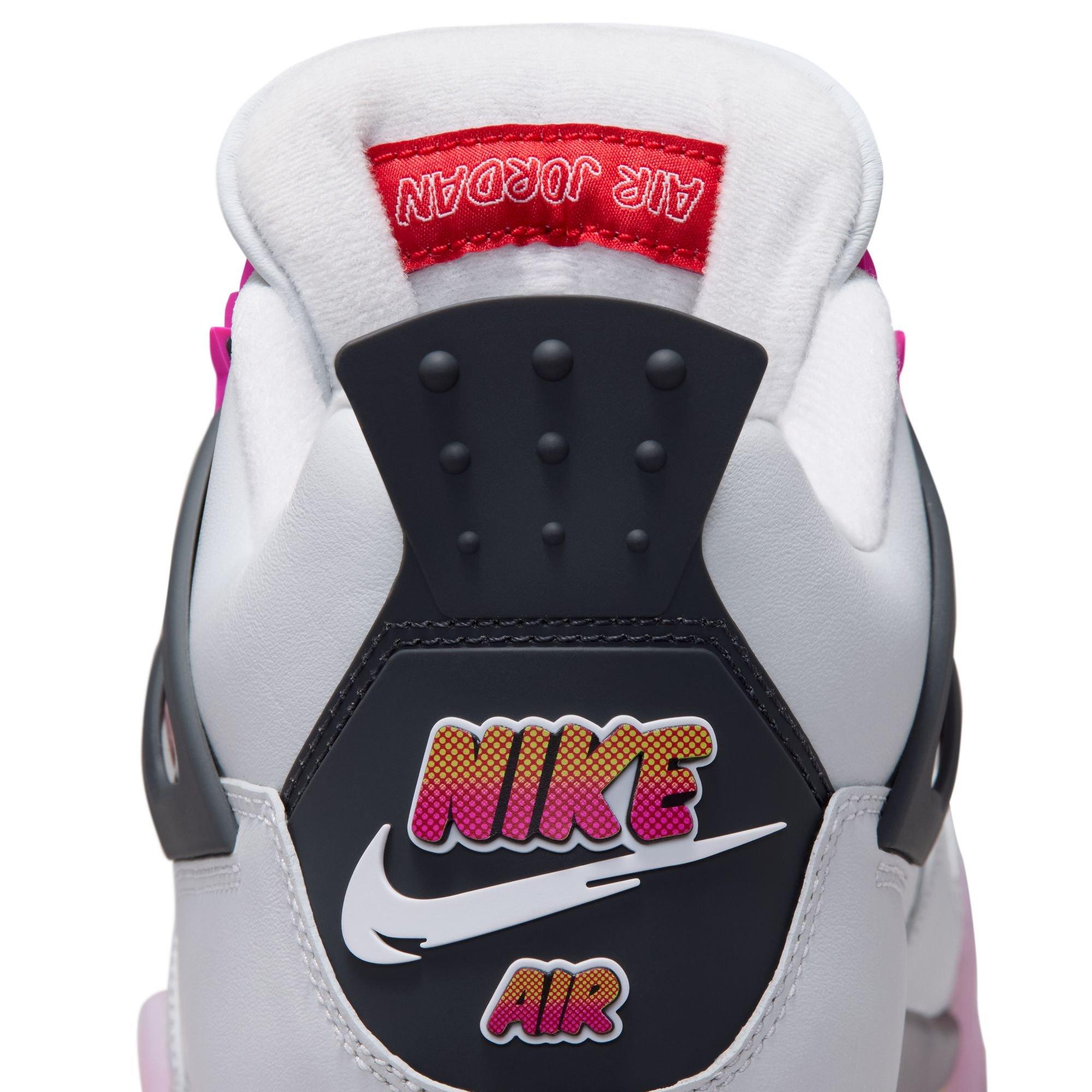 Jordan 4 Retro "Comic" Men's Shoe - OFF WHITE/FIRE PINK/ANTHRACITE