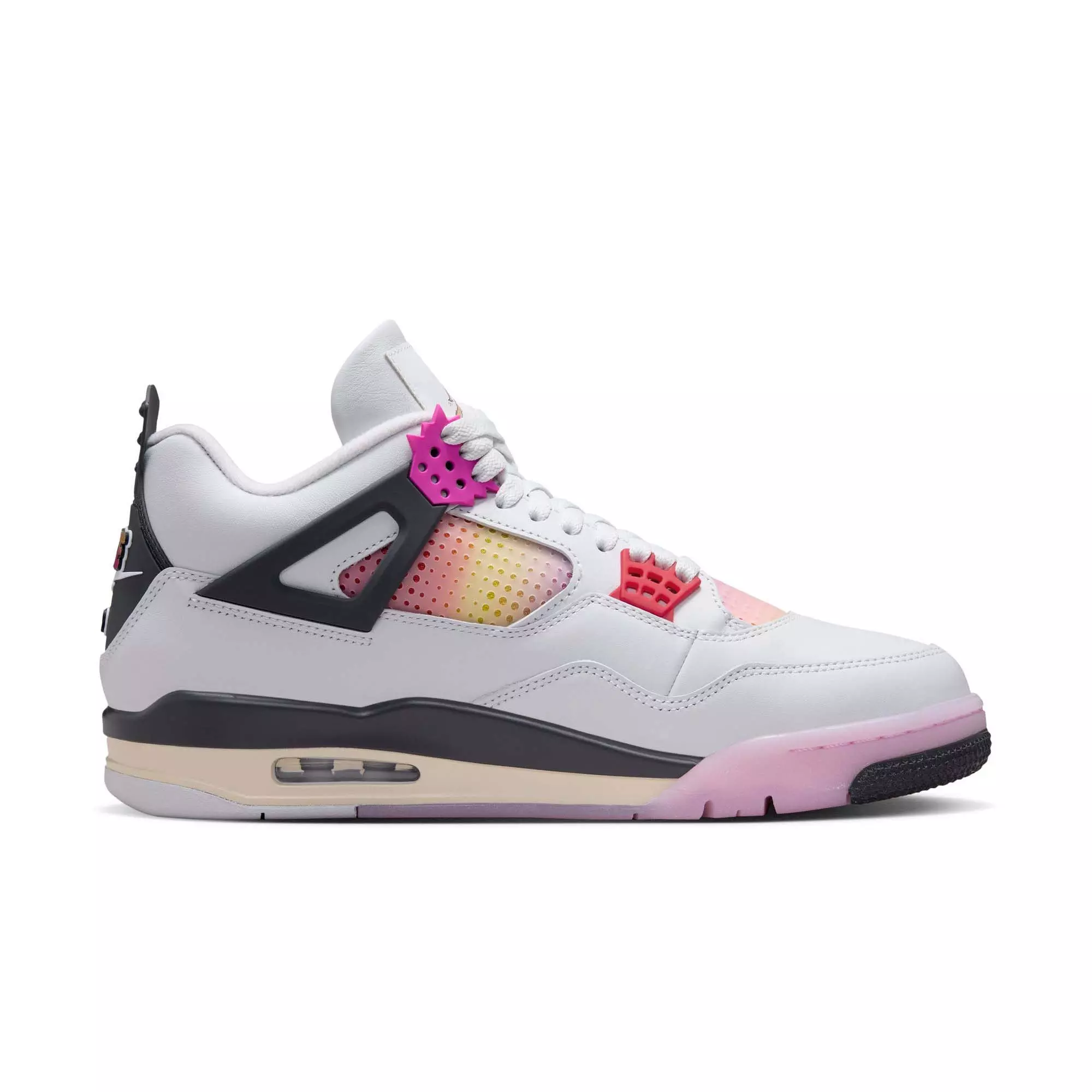 Jordan 4 Retro "Comic" Men's Shoe - OFF WHITE/FIRE PINK/ANTHRACITE