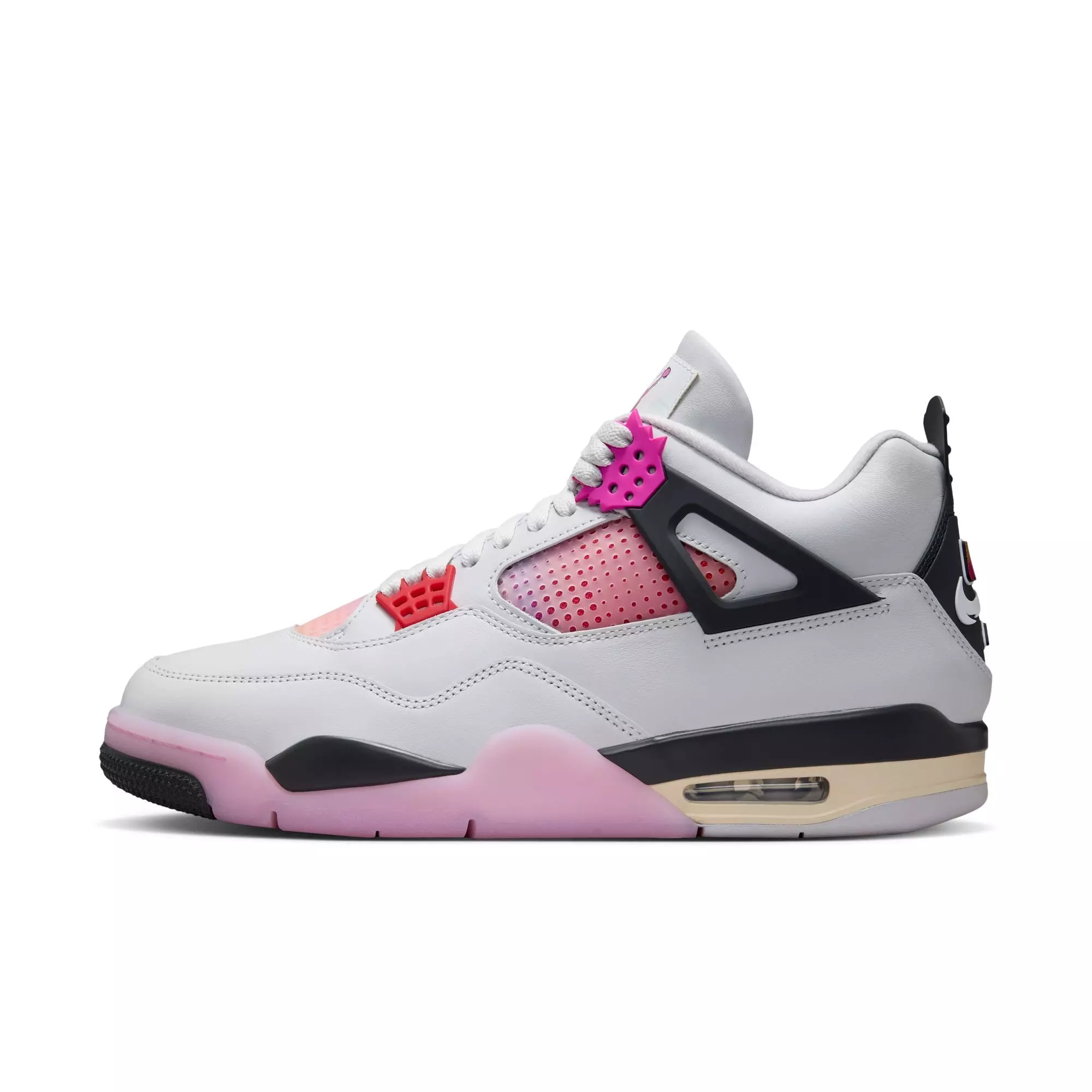 Jordan 4 Retro "Comic" Men's Shoe - OFF WHITE/FIRE PINK/ANTHRACITE