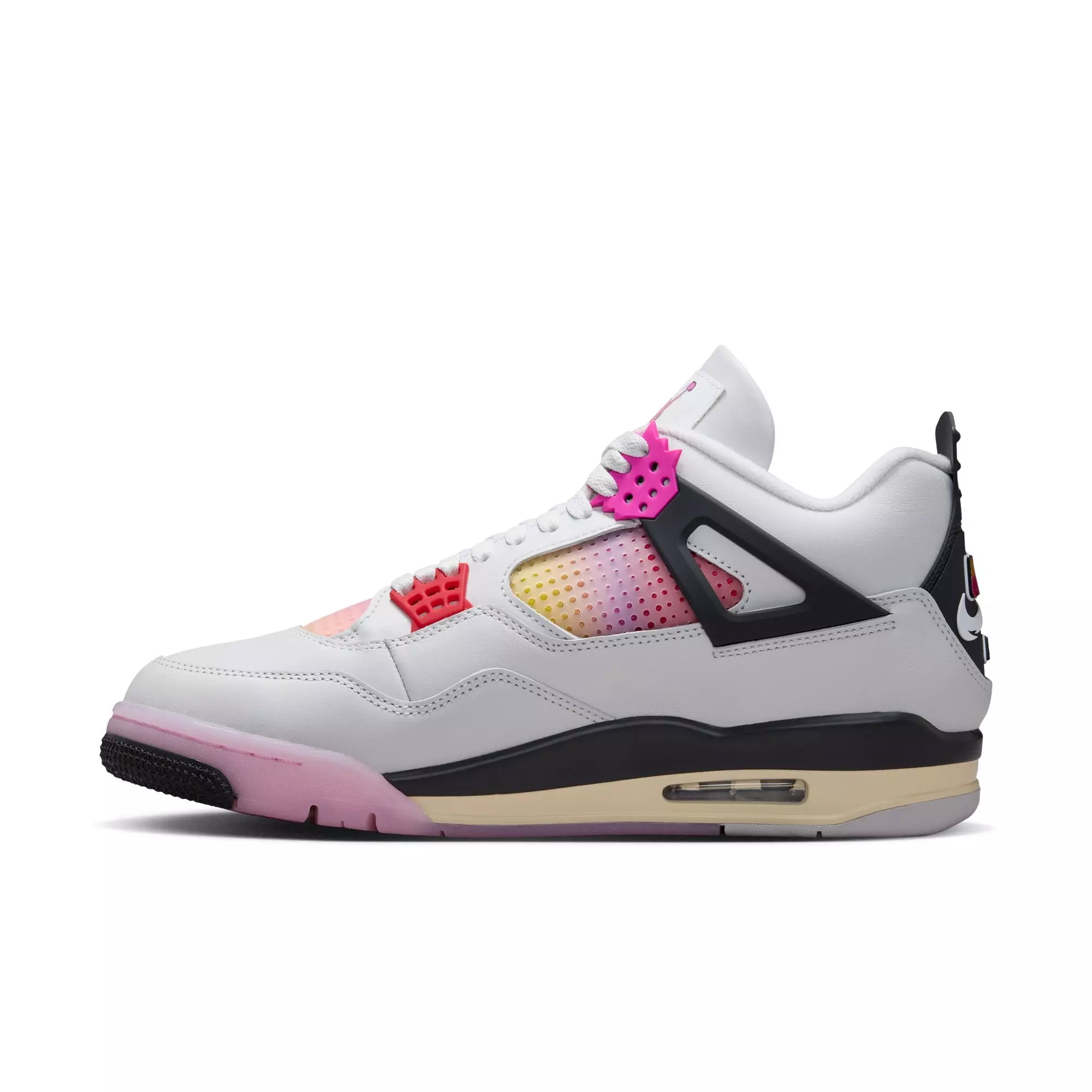 Jordan 4 Retro "Comic" Men's Shoe - OFF WHITE/FIRE PINK/ANTHRACITE