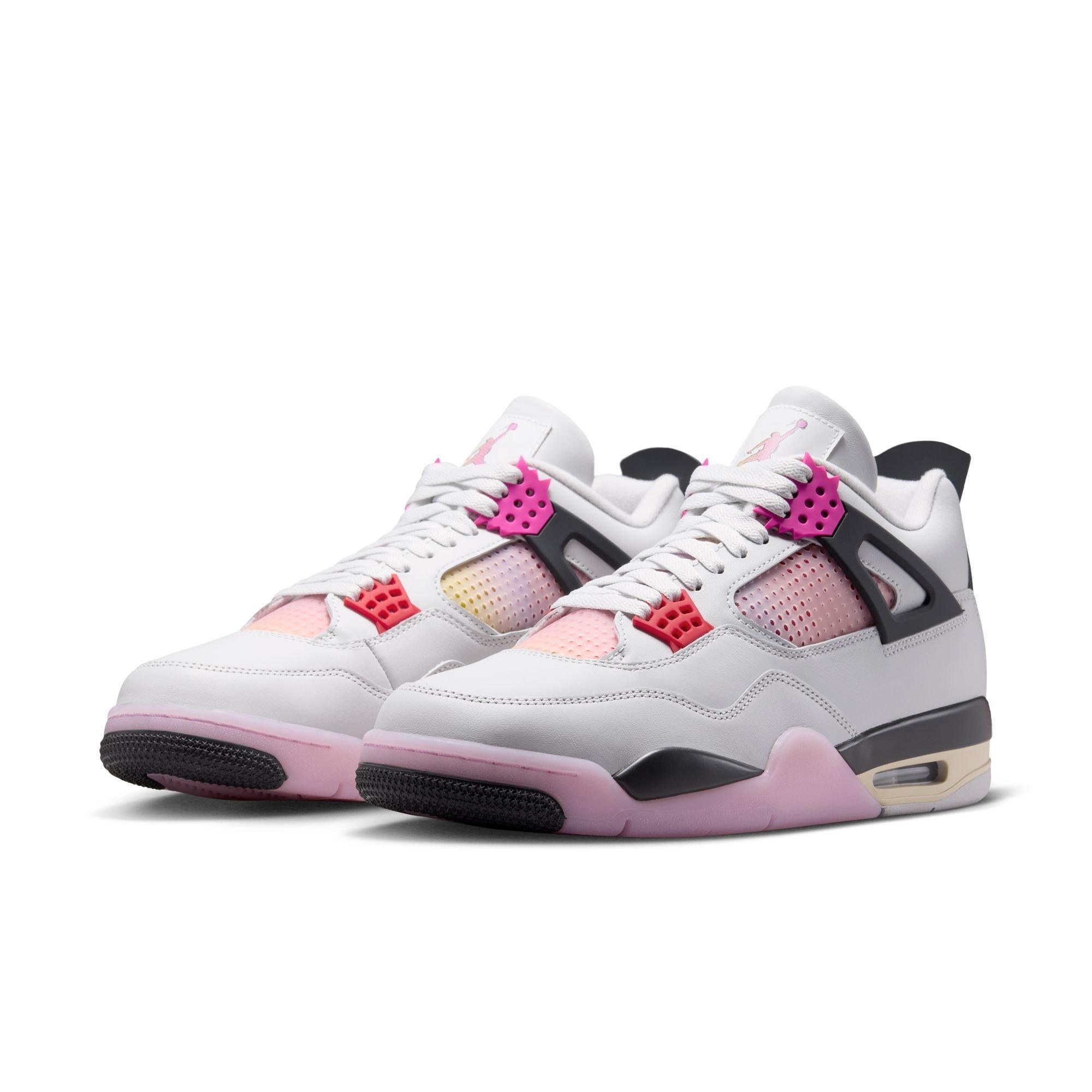 Jordan 4 Retro "Comic" Men's Shoe - OFF WHITE/FIRE PINK/ANTHRACITE