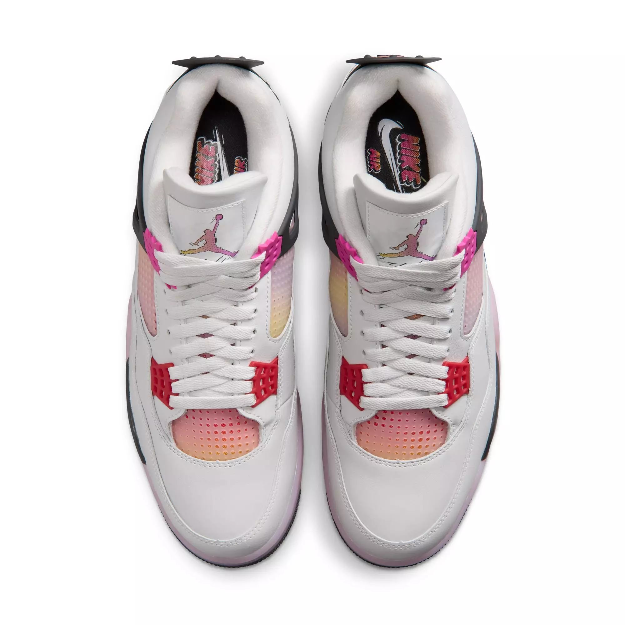 Jordan 4 Retro "Comic" Men's Shoe - OFF WHITE/FIRE PINK/ANTHRACITE