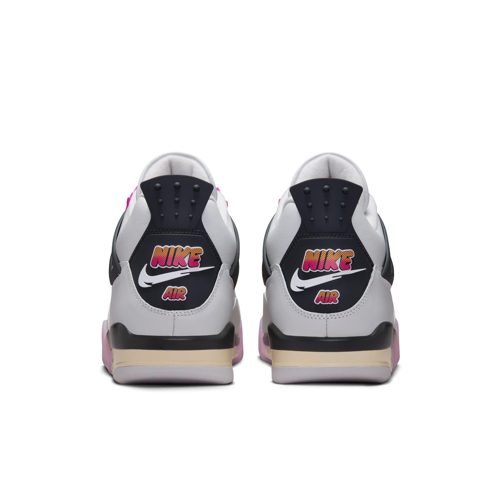 Jordan 4 Retro "Comic" Men's Shoe - OFF WHITE/FIRE PINK/ANTHRACITE