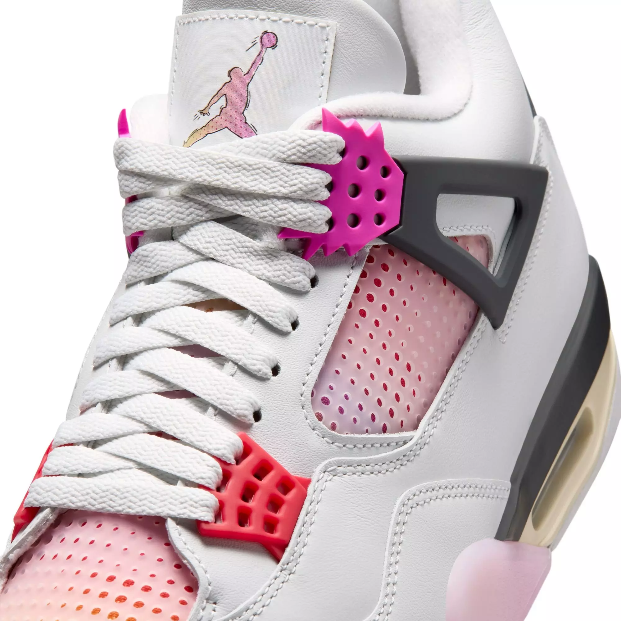 Jordan 4 Retro "Comic" Men's Shoe - OFF WHITE/FIRE PINK/ANTHRACITE