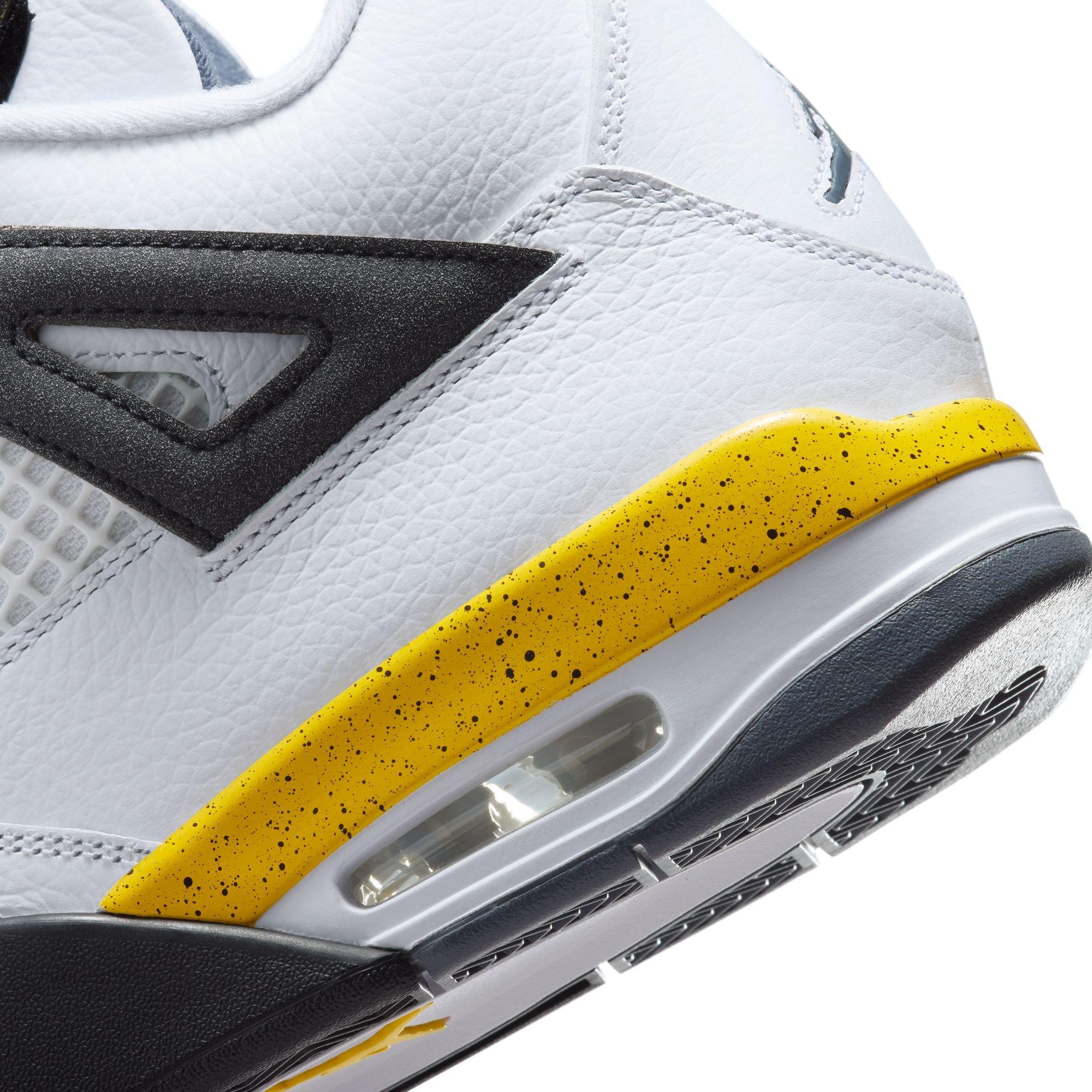 Jordan 4 Retro "Tour Yellow" Men's Shoe - WHITE/TOUR YELLOW/DARK BLUE GREY/BLACK
