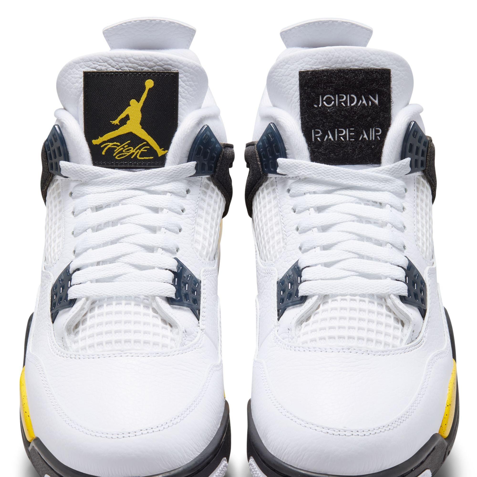 Jordan 4 Retro "Tour Yellow" Men's Shoe - WHITE/TOUR YELLOW/DARK BLUE GREY/BLACK