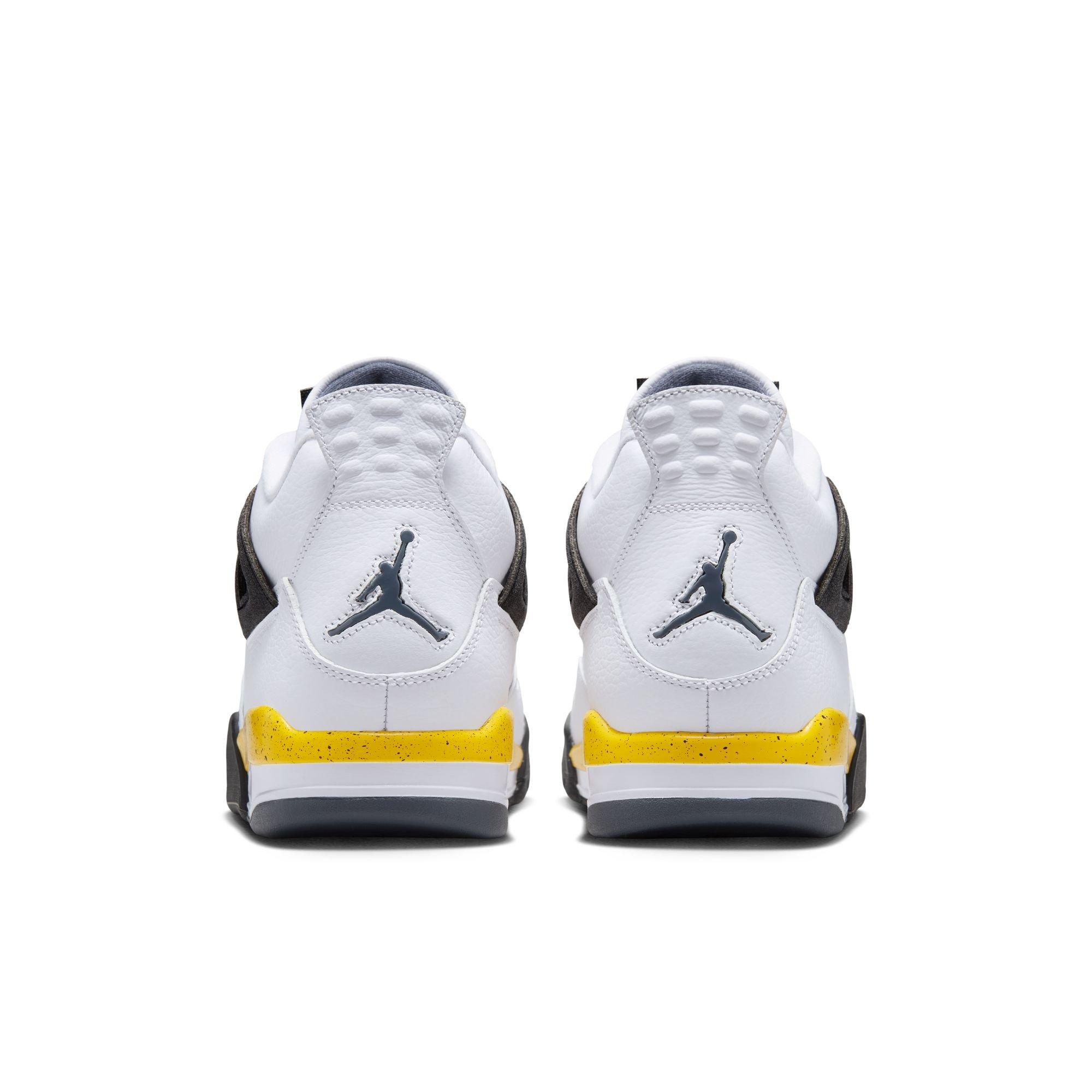 Jordan 4 Retro "Tour Yellow" Men's Shoe - WHITE/TOUR YELLOW/DARK BLUE GREY/BLACK