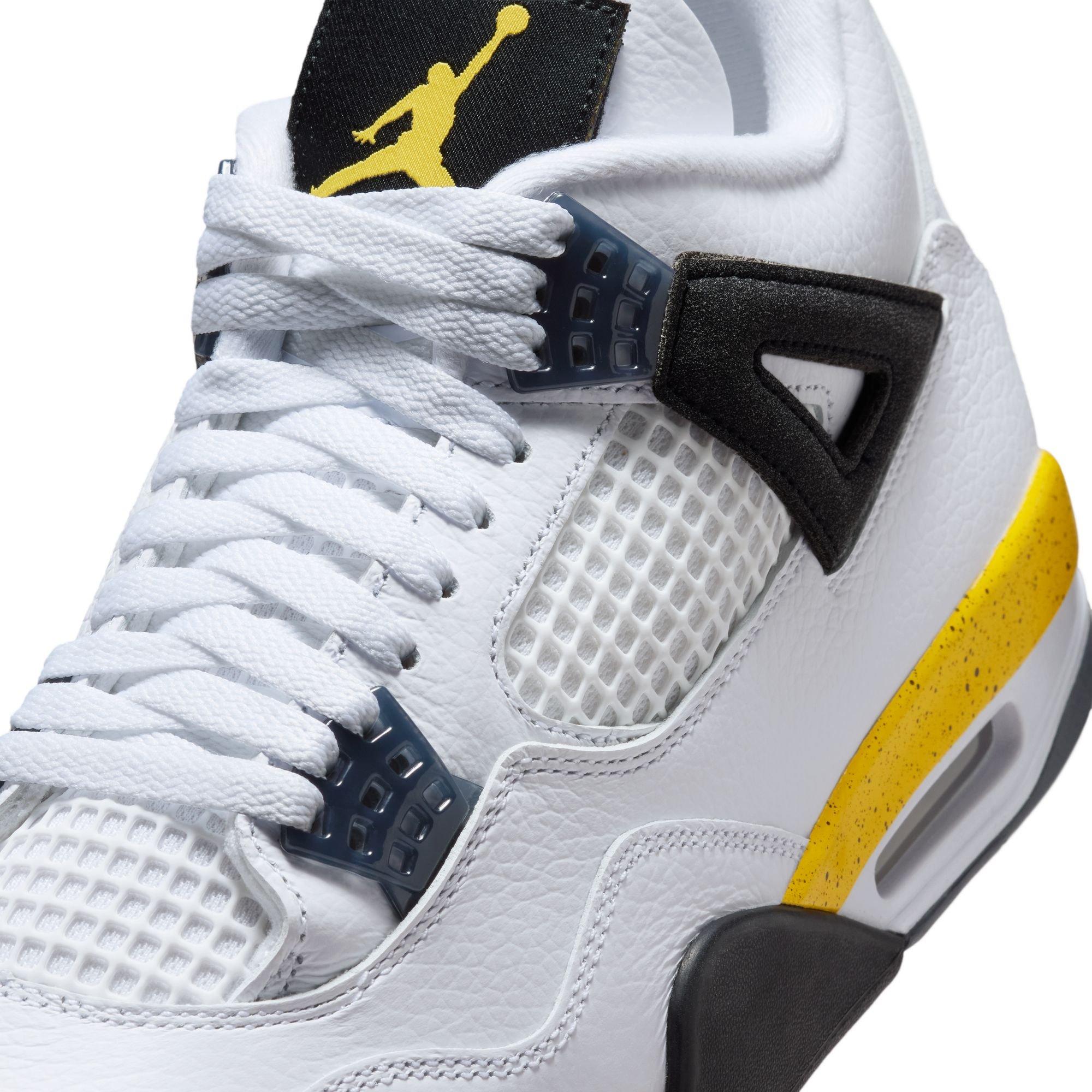 Jordan 4 Retro "Tour Yellow" Men's Shoe - WHITE/TOUR YELLOW/DARK BLUE GREY/BLACK