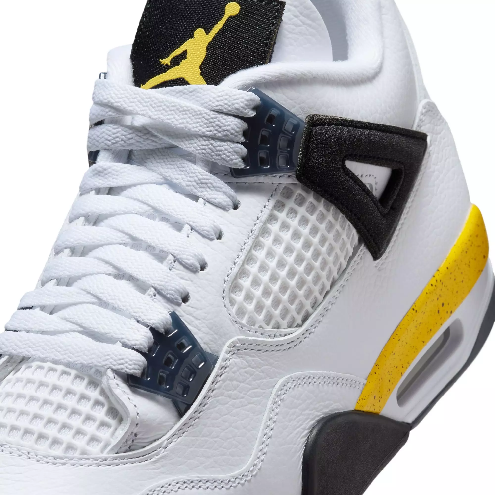 Jordan 4 Retro "Tour Yellow" Men's Shoe - WHITE/TOUR YELLOW/DARK BLUE GREY/BLACK