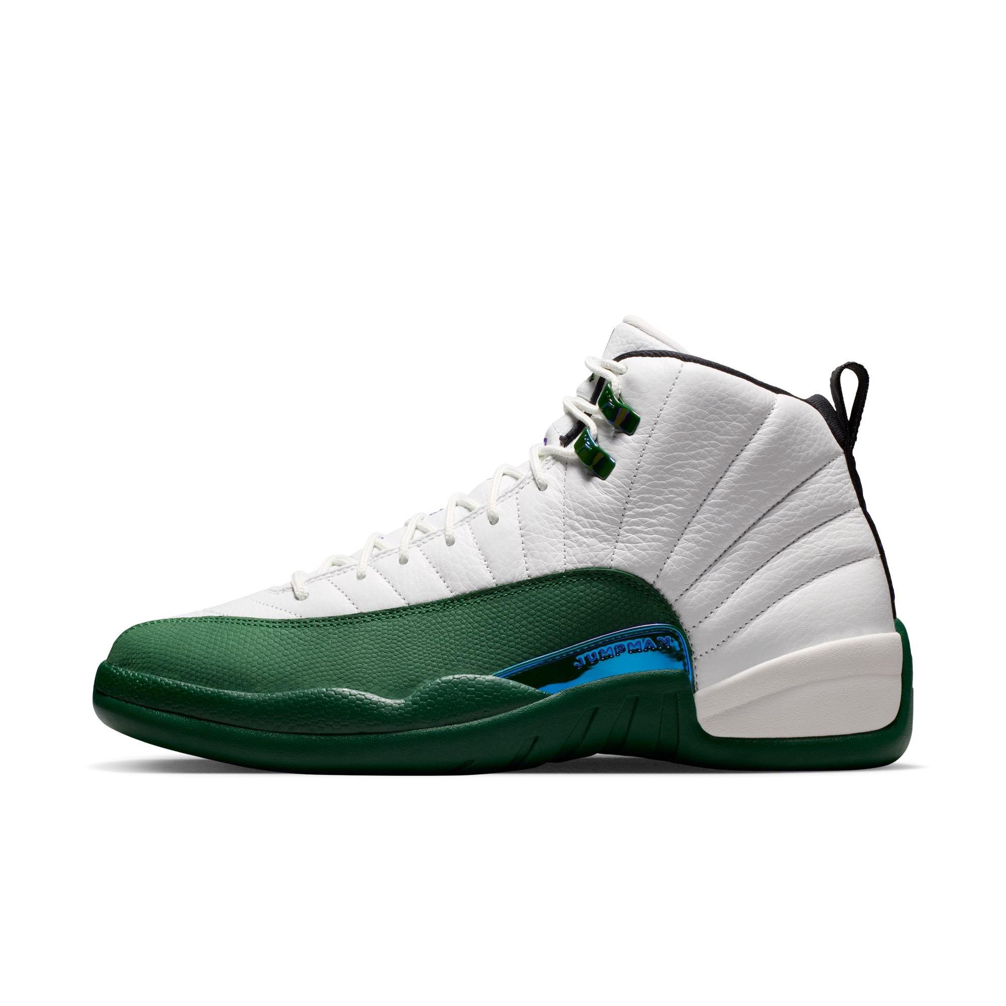 Jordan 12 Retro "Idols Become Rivals" Men's Shoe - SUMMIT WHITE/GORGE GREEN/FIERCE PURPLE