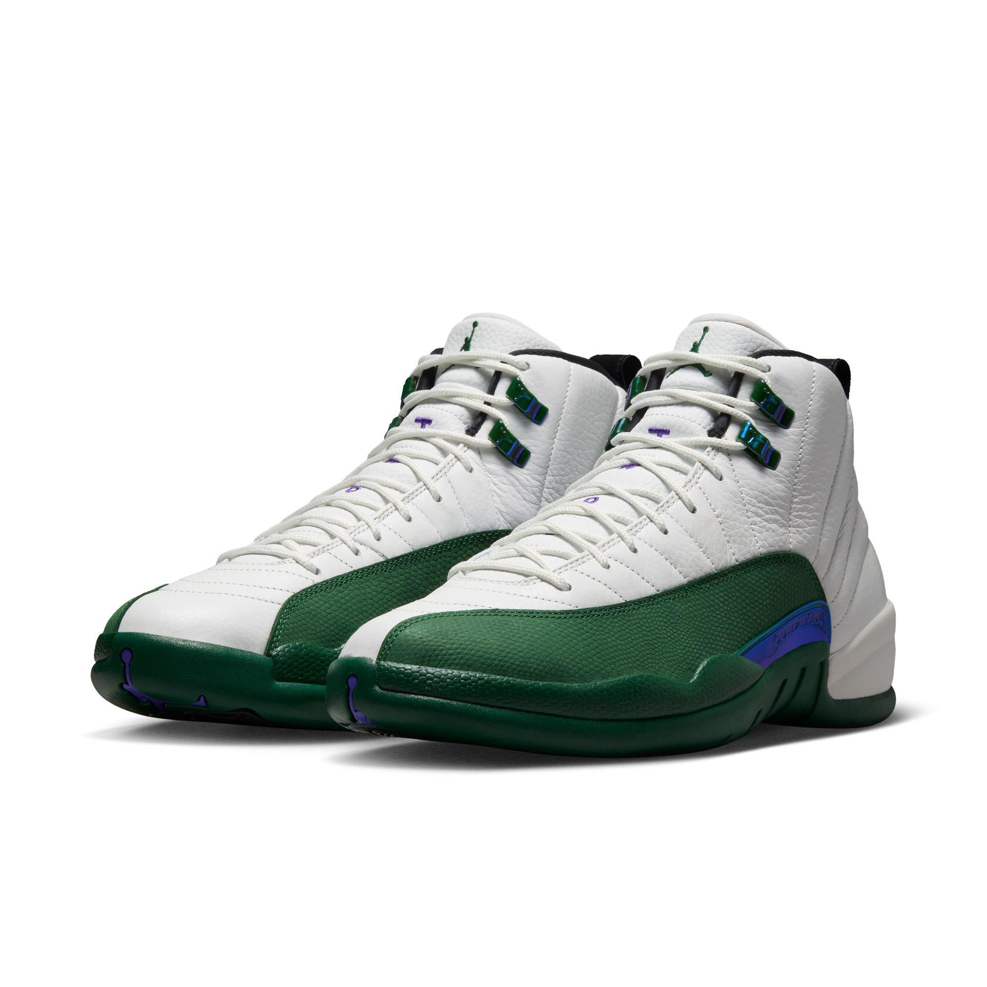 Jordan 12 Retro "Idols Become Rivals" Men's Shoe - SUMMIT WHITE/GORGE GREEN/FIERCE PURPLE