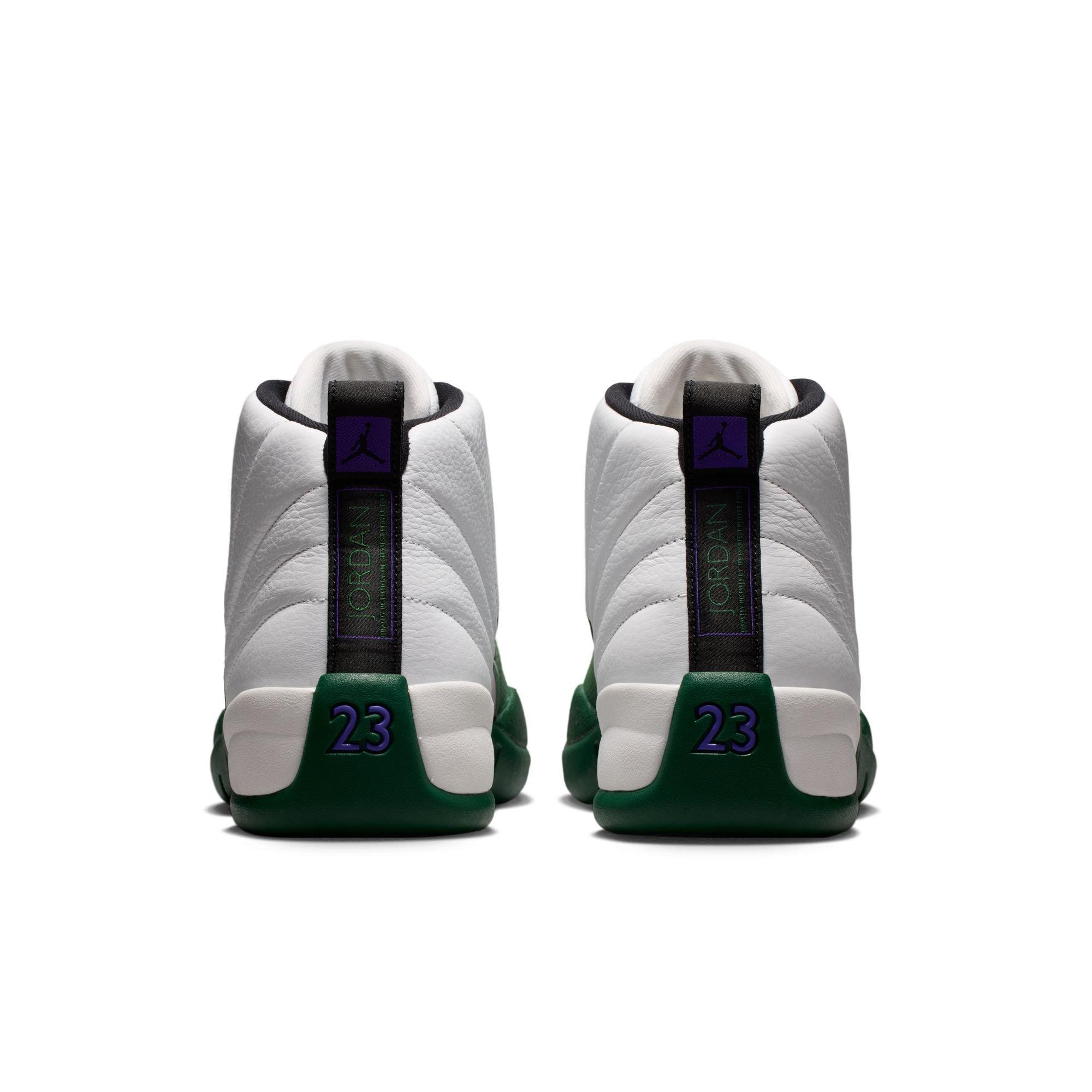 Jordan 12 Retro "Idols Become Rivals" Men's Shoe - SUMMIT WHITE/GORGE GREEN/FIERCE PURPLE