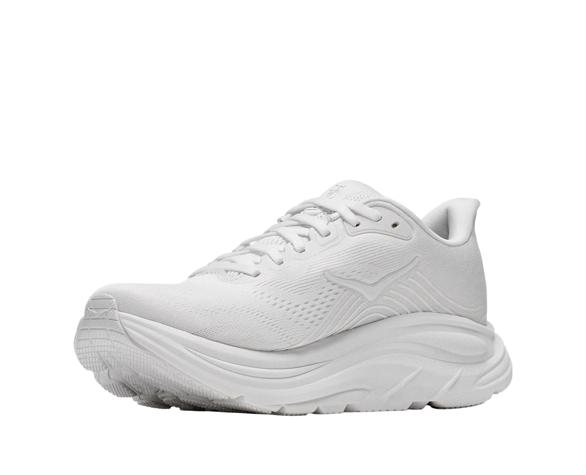 Hoka Clifton 11 "White/White" Women's Running Shoe - WHITE Thumbnail View 3