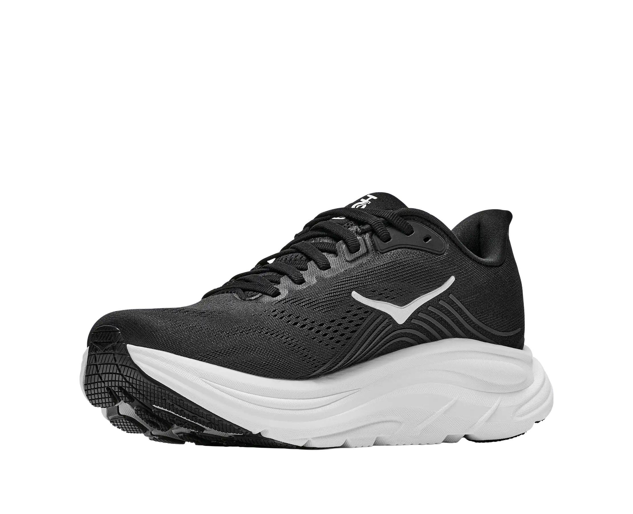 Hoka Clifton 11 "Black/White" Women's Running Shoe - BLACK/WHITE Thumbnail View 3