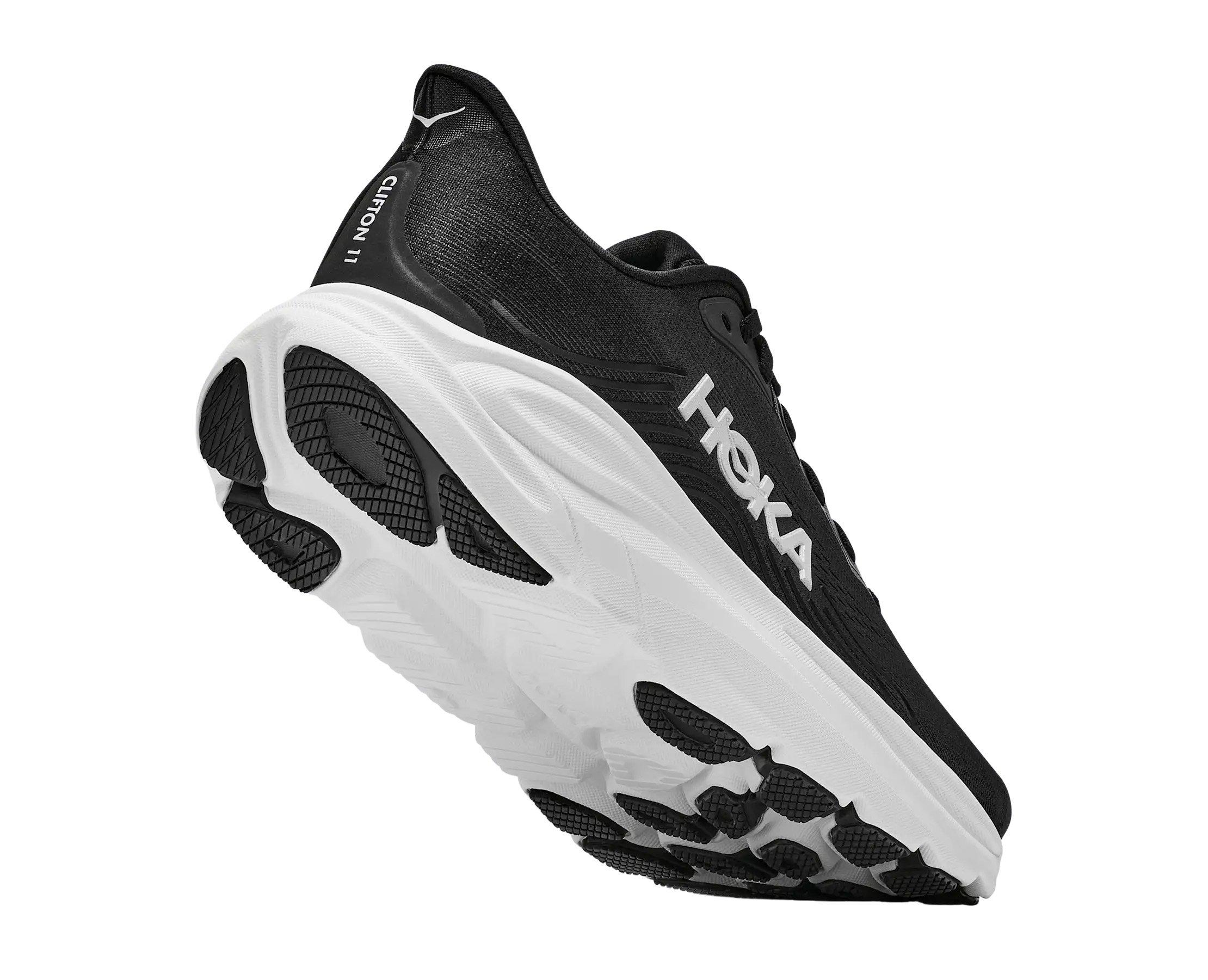Hoka Clifton 11 "Black/White" Women's Running Shoe - BLACK/WHITE Thumbnail View 4