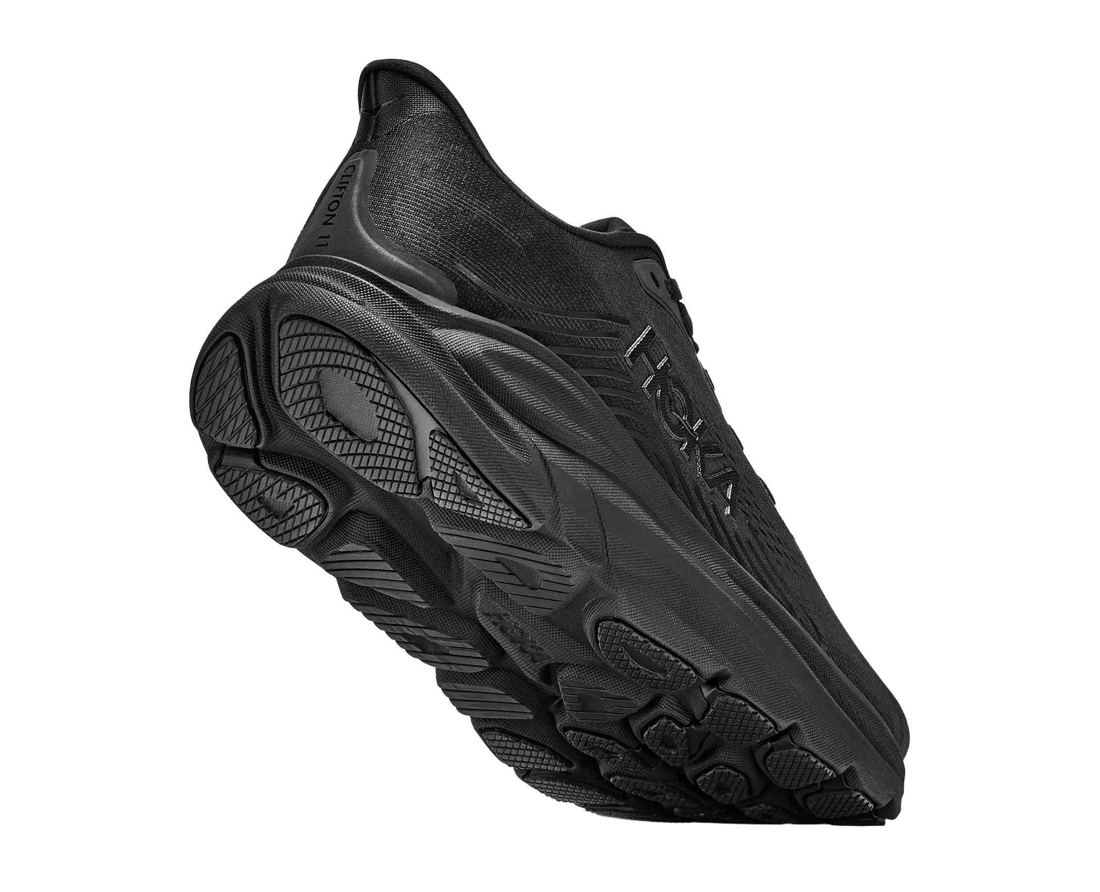 Hoka Clifton 11 "Black/Black" Women's Running Shoe - BLACK Thumbnail View 4