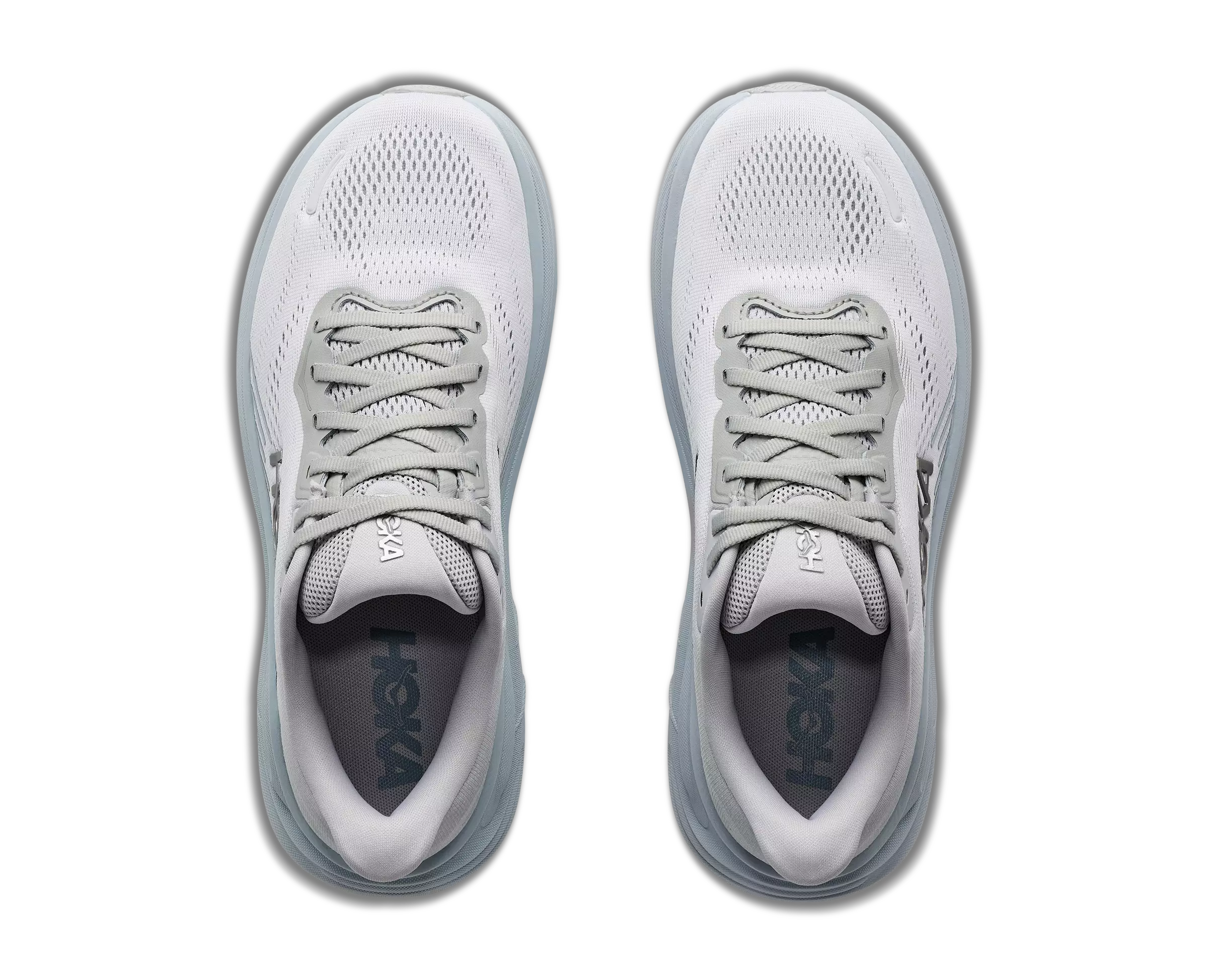 Hoka Clifton 11 "Grey/Blue" Women's Running Shoe - WHITE/WHITE/BLACK
