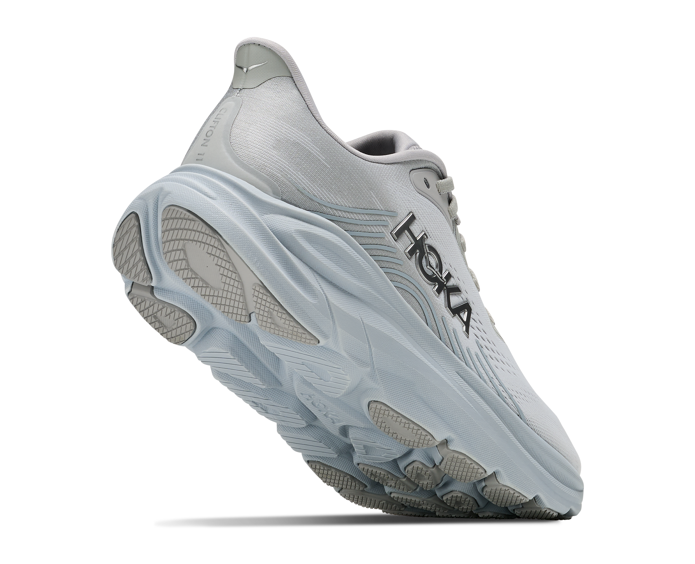 Hoka Clifton 11 "Grey/Blue" Women's Running Shoe - WHITE/WHITE/BLACK