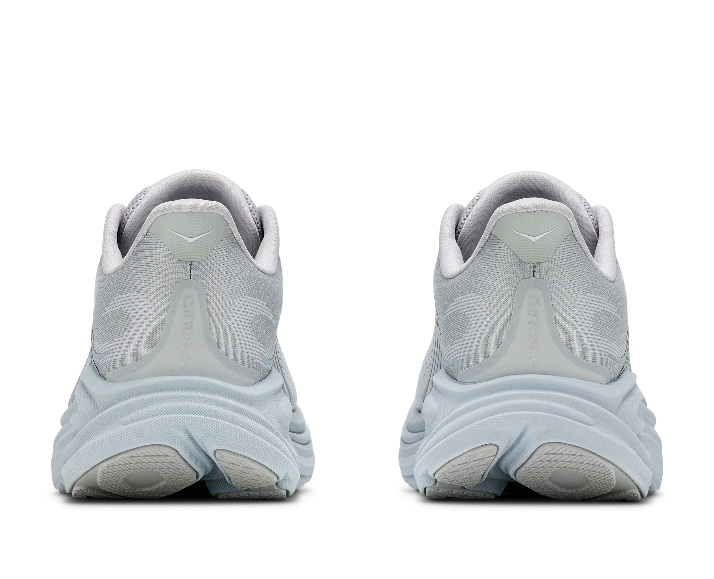 Hoka Clifton 11 "Grey/Blue" Women's Running Shoe - WHITE/WHITE/BLACK