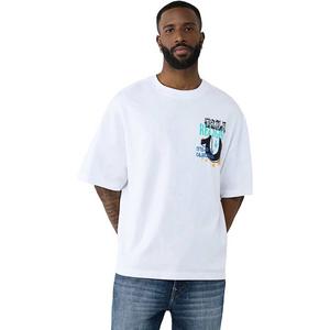 True Religion Men's Concert Buddha Heavyweight Oversized Tee