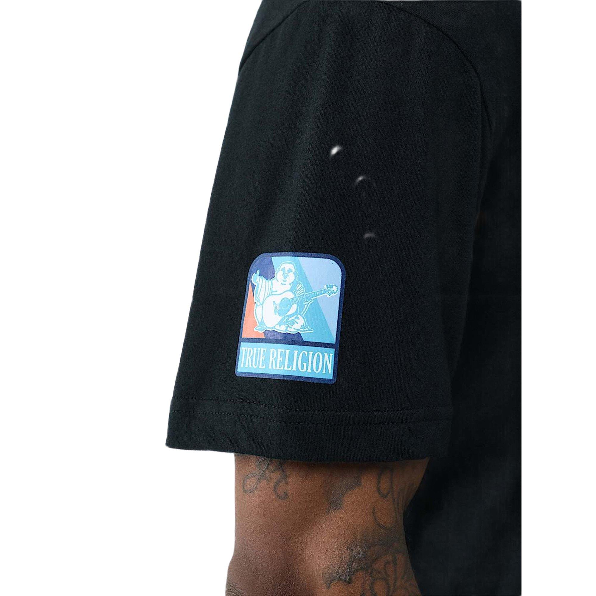 True Religion Men's Horseshoe Repeat Tee - BLACK Thumbnail View 3