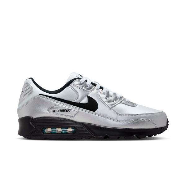 Nike Air Max 90 Premium "Chrome/Black/Gamma Blue" Men's Shoe