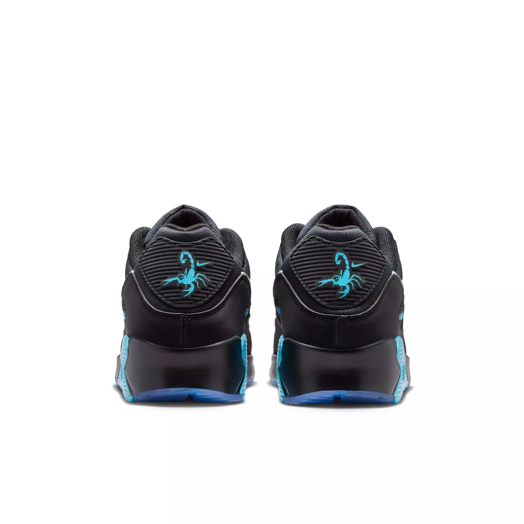 Nike Air Max 90 Premium "Black/Chrome/Gamma Blue/Ice" Men's Shoe - BLACK/BLUE