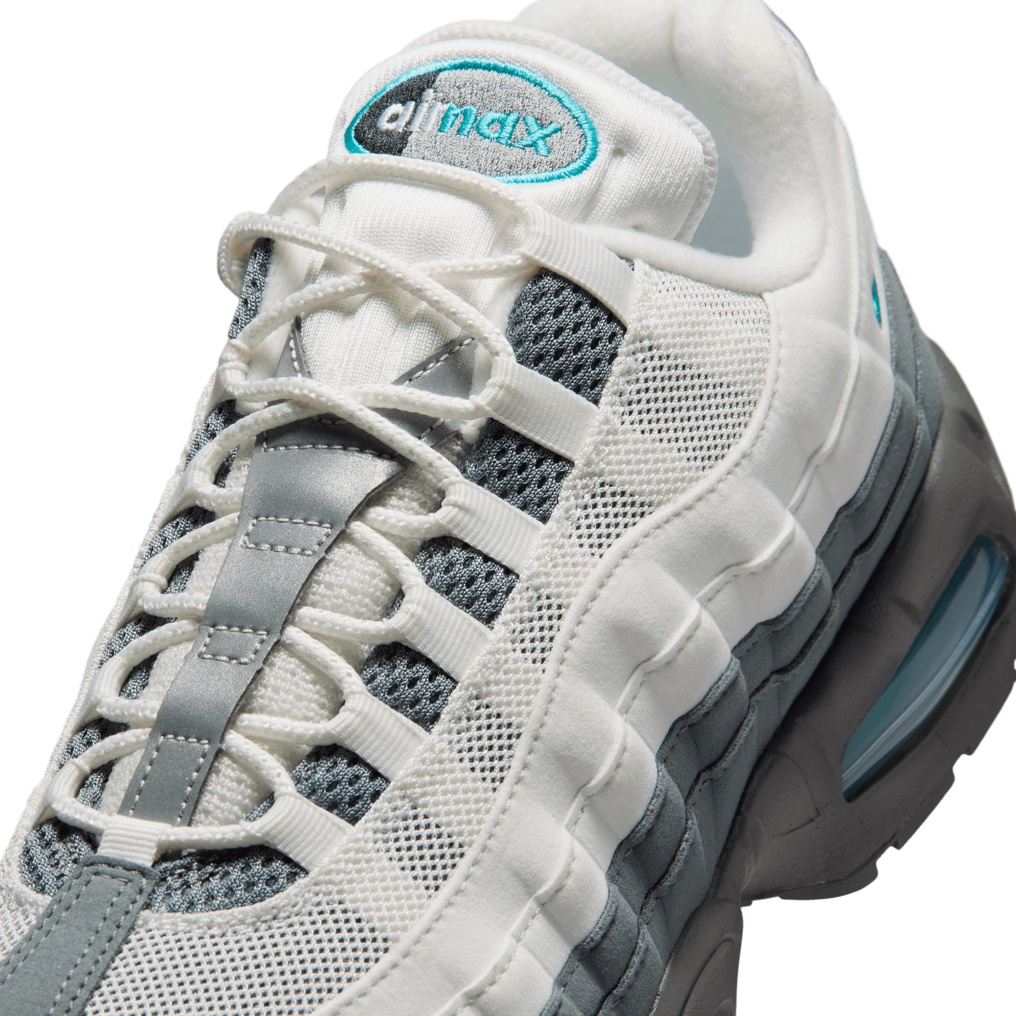 Nike Air Max 95 Big Bubble OG "Summit White/Dusty Cactus/Smoke Grey" Men's Shoe - WHITE/BLUE Thumbnail View 9
