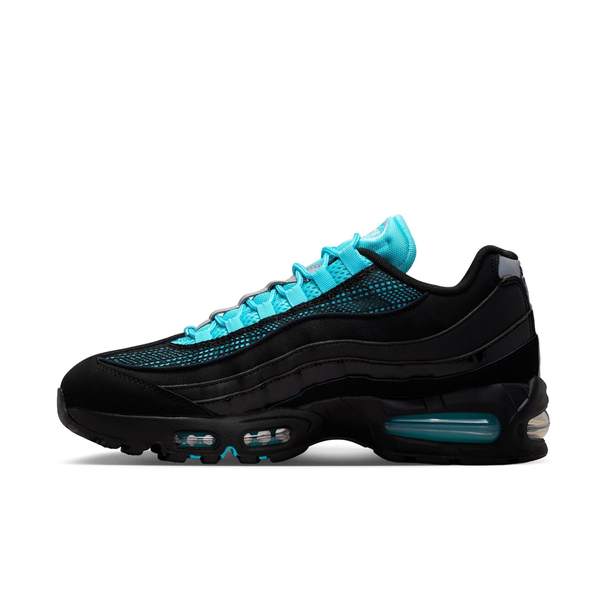 Nike Air Max 95 "Black/Chrome/Gamma Blue/Metallic Silver" Men's Shoe - BLACK/BLUE Thumbnail View 4