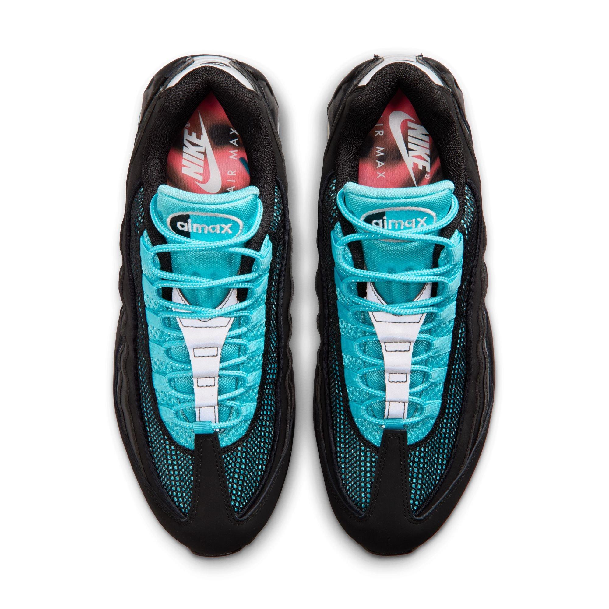 Nike Air Max 95 "Black/Chrome/Gamma Blue/Metallic Silver" Men's Shoe - BLACK/BLUE Thumbnail View 6