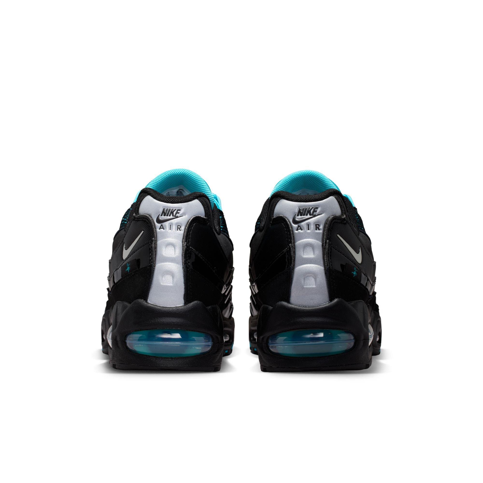 Nike Air Max 95 "Black/Chrome/Gamma Blue/Metallic Silver" Men's Shoe - BLACK/BLUE Thumbnail View 7