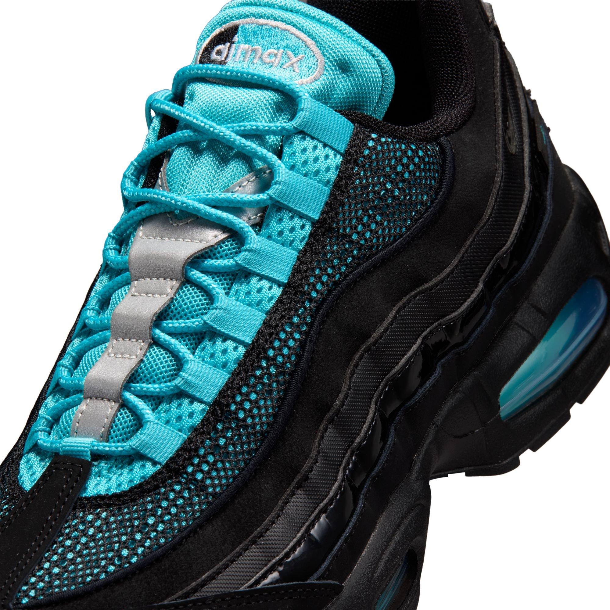 Nike Air Max 95 "Black/Chrome/Gamma Blue/Metallic Silver" Men's Shoe - BLACK/BLUE Thumbnail View 9