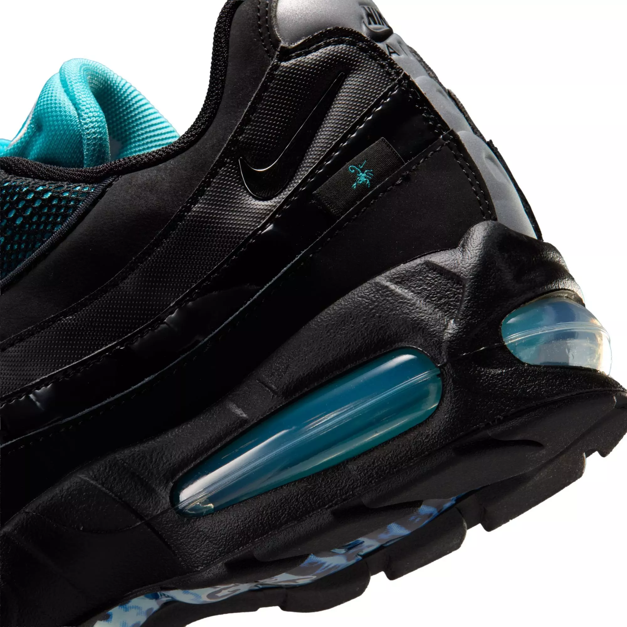 Nike Air Max 95 "Black/Chrome/Gamma Blue/Metallic Silver" Men's Shoe - BLACK/BLUE