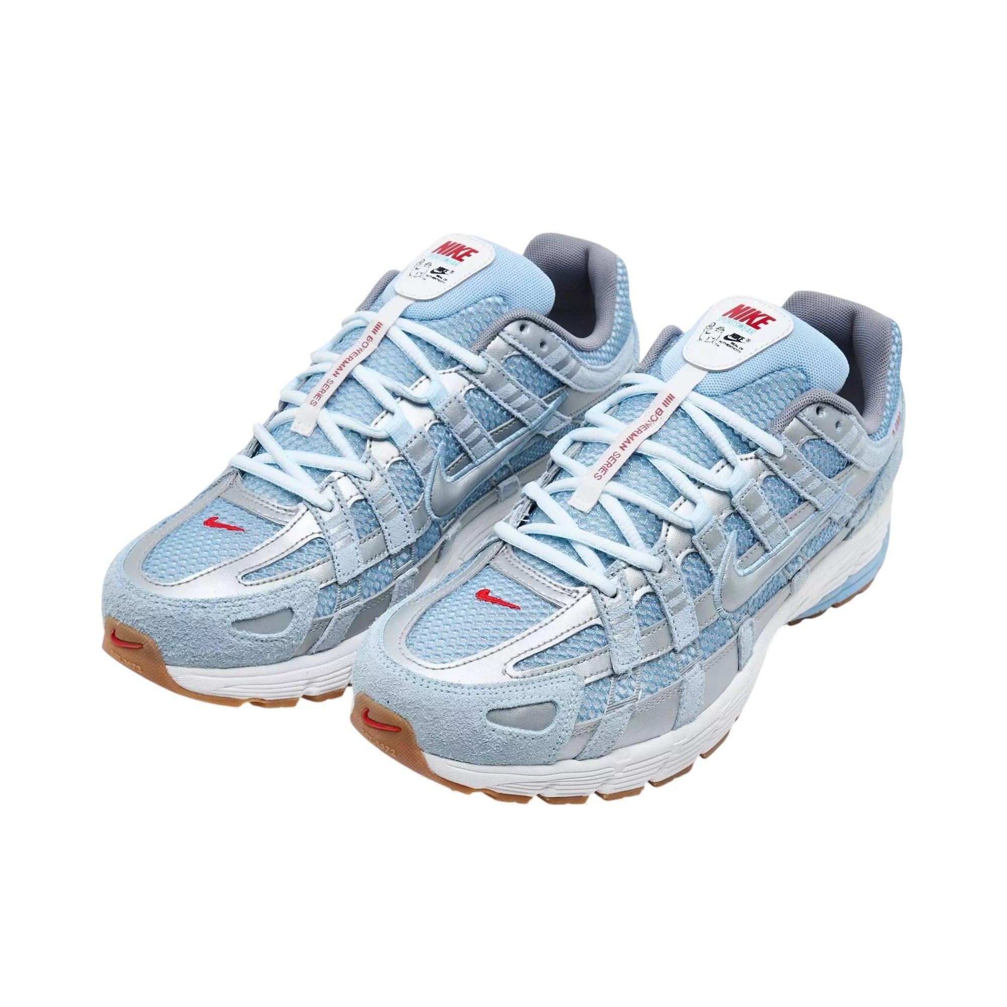 Nike P-6000 "Soft Blue/Metallic Silver/Summit White" Men's Shoe - WHITE/BLUE/SILVER