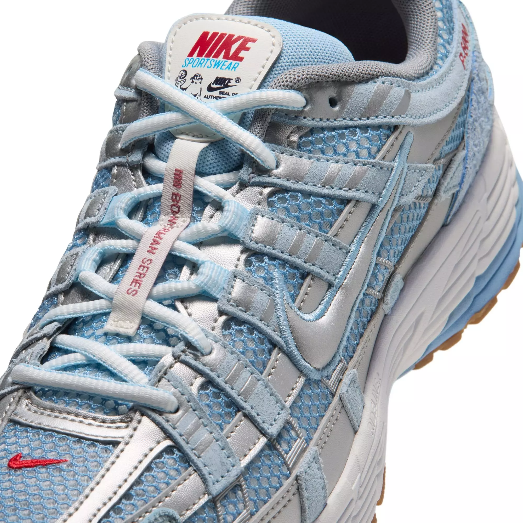 Nike P-6000 "Soft Blue/Metallic Silver/Summit White" Men's Shoe - WHITE/BLUE/SILVER