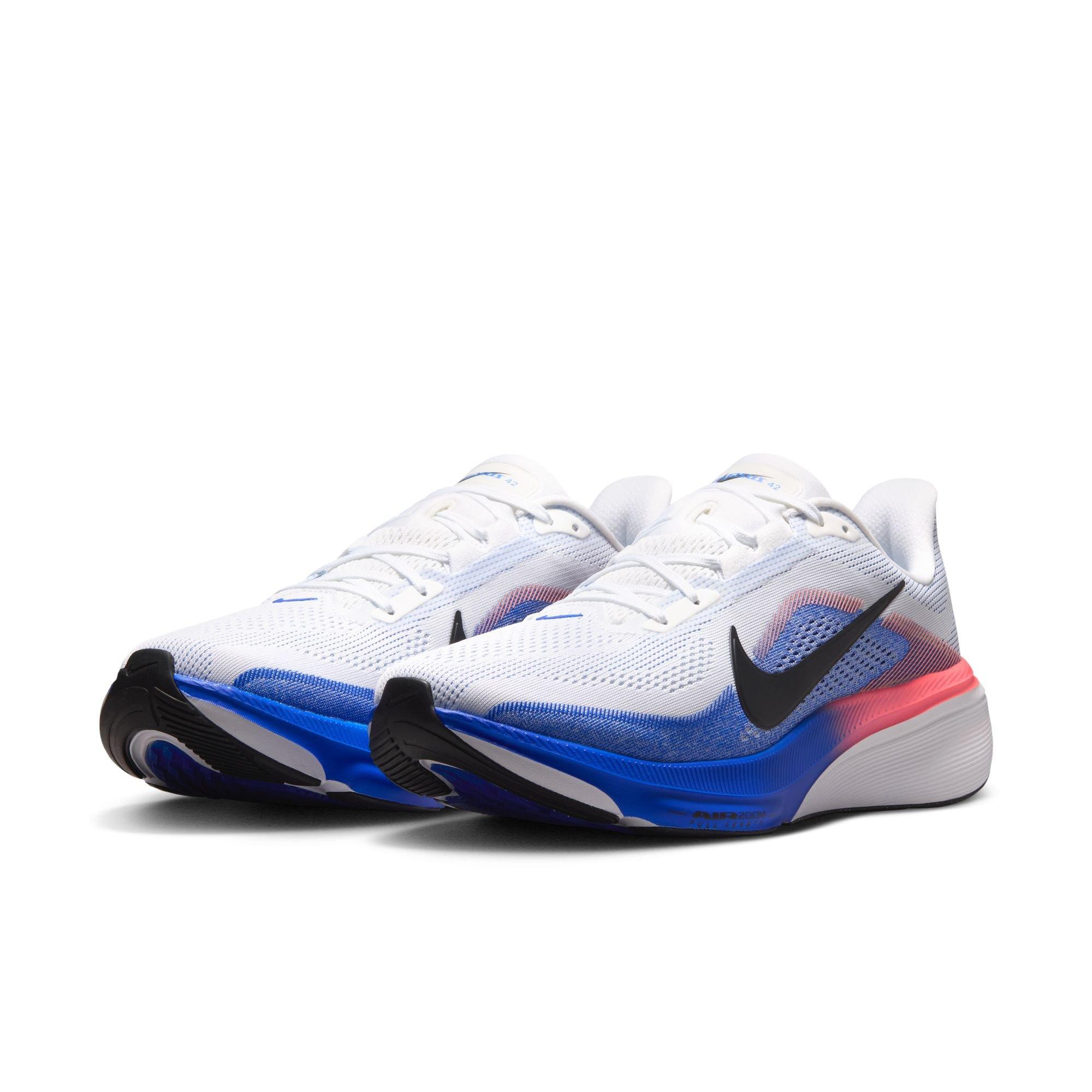 Nike Pegasus 42 "White/Black/Racer Blue/Atomic Pink" Men's Road Running Shoe - WHITE/ORANGE Thumbnail View 5