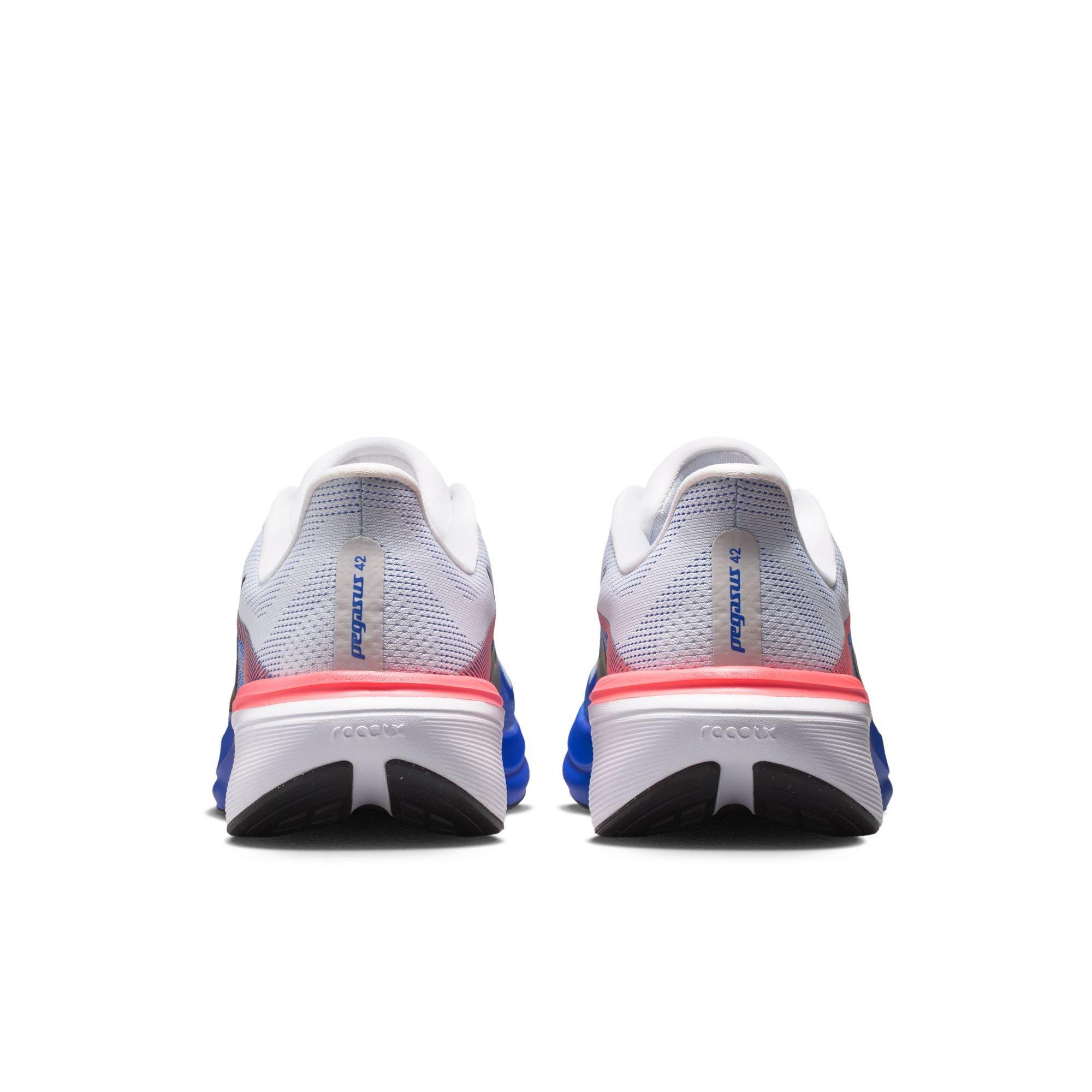 Nike Pegasus 42 "White/Black/Racer Blue/Atomic Pink" Men's Road Running Shoe - WHITE/ORANGE Thumbnail View 7