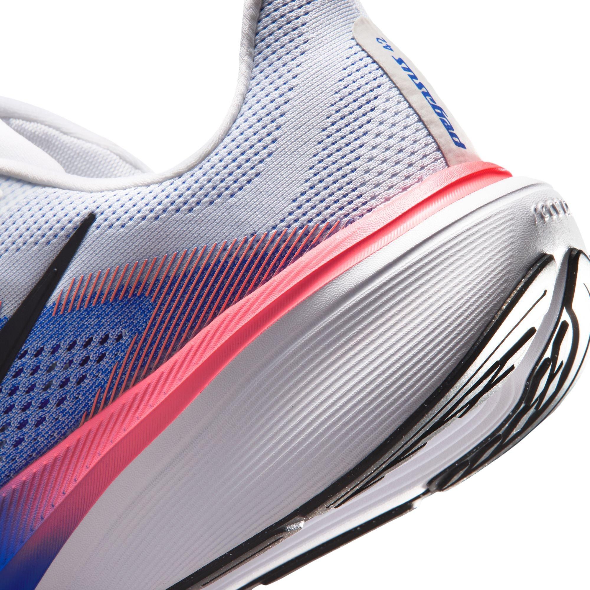 Nike Pegasus 42 "White/Black/Racer Blue/Atomic Pink" Men's Road Running Shoe - WHITE/ORANGE Thumbnail View 11
