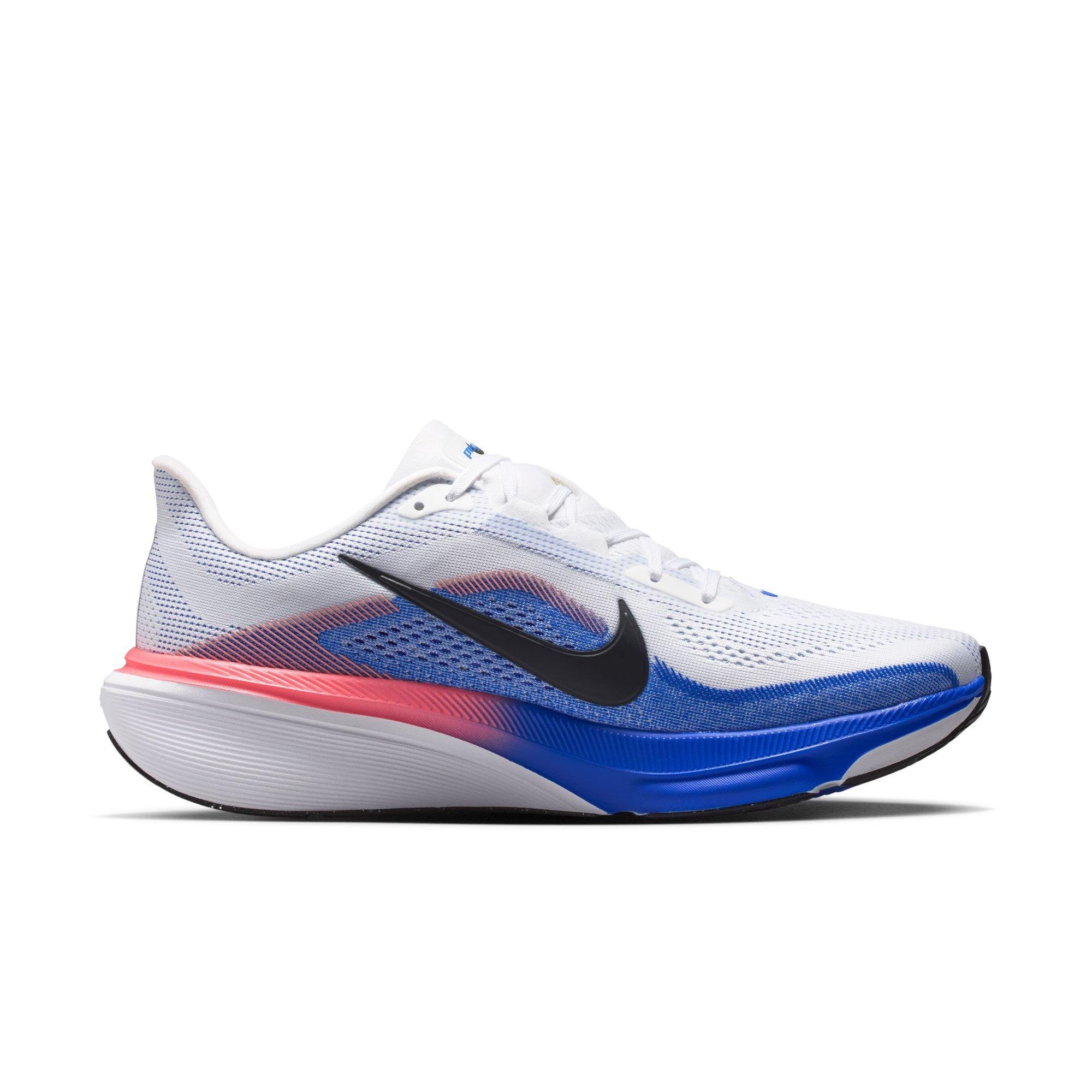 Nike Pegasus 42 "White/Black/Racer Blue/Atomic Pink" Men's Road Running Shoe - WHITE/ORANGE Thumbnail View 2
