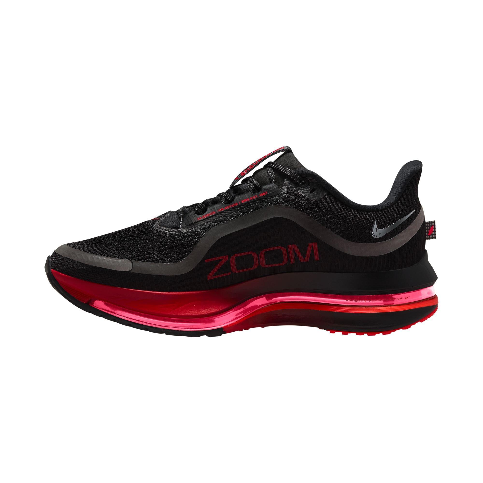 Nike Pegasus Premium "Black/University Red" Men's Road Running Shoe - BLACK/RED Thumbnail View 4