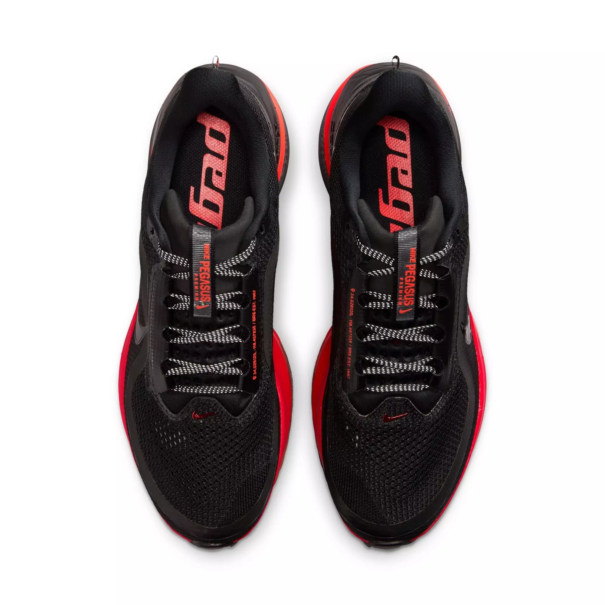 Nike Pegasus Premium "Black/University Red" Men's Road Running Shoe - BLACK/RED