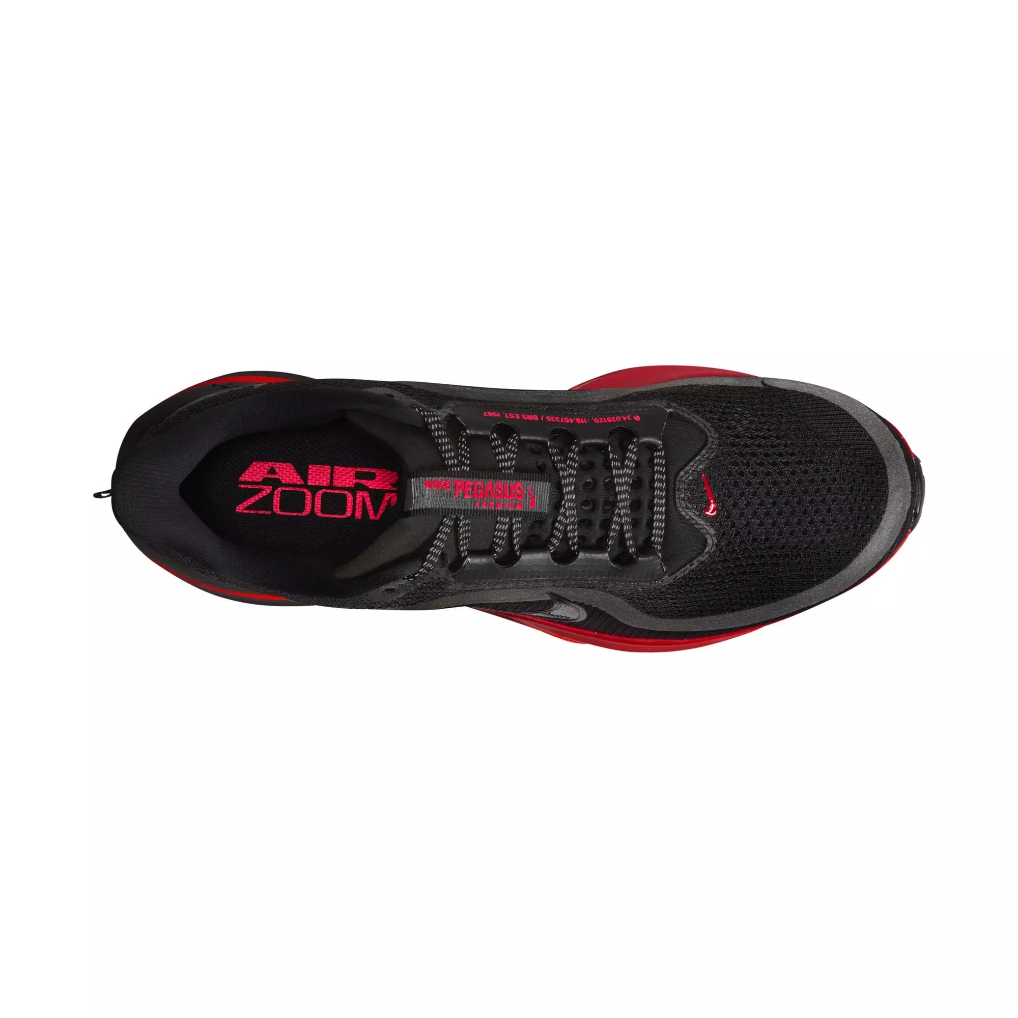 Nike Pegasus Premium "Black/University Red" Men's Road Running Shoe - BLACK/RED