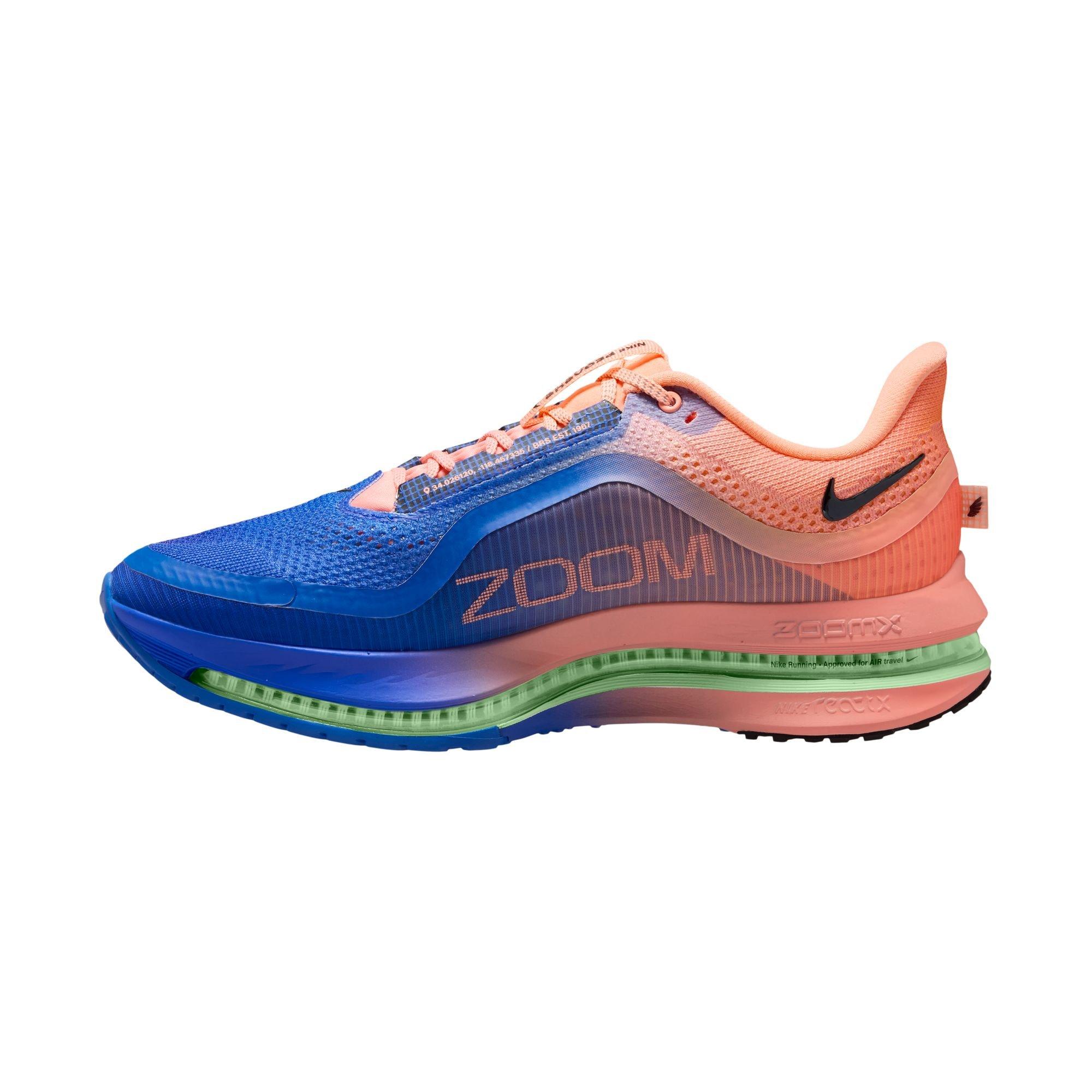 Nike Pegasus Premium "Racer Blue/Black/Atomic Pink/Volt Tint" Men's Running Shoe - WHITE/ORANGE Thumbnail View 4
