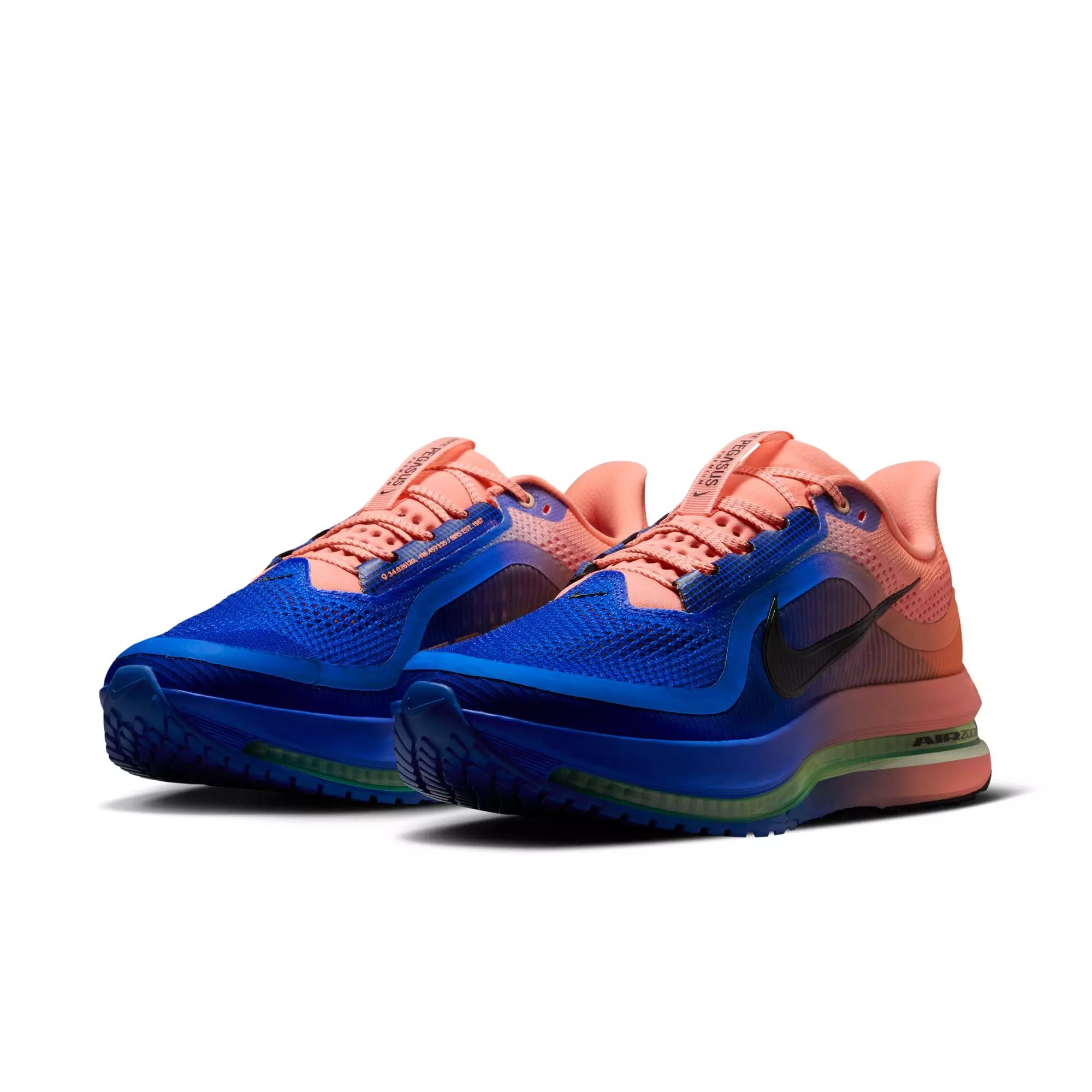 Nike Pegasus Premium "Racer Blue/Black/Atomic Pink/Volt Tint" Men's Running Shoe - WHITE/ORANGE